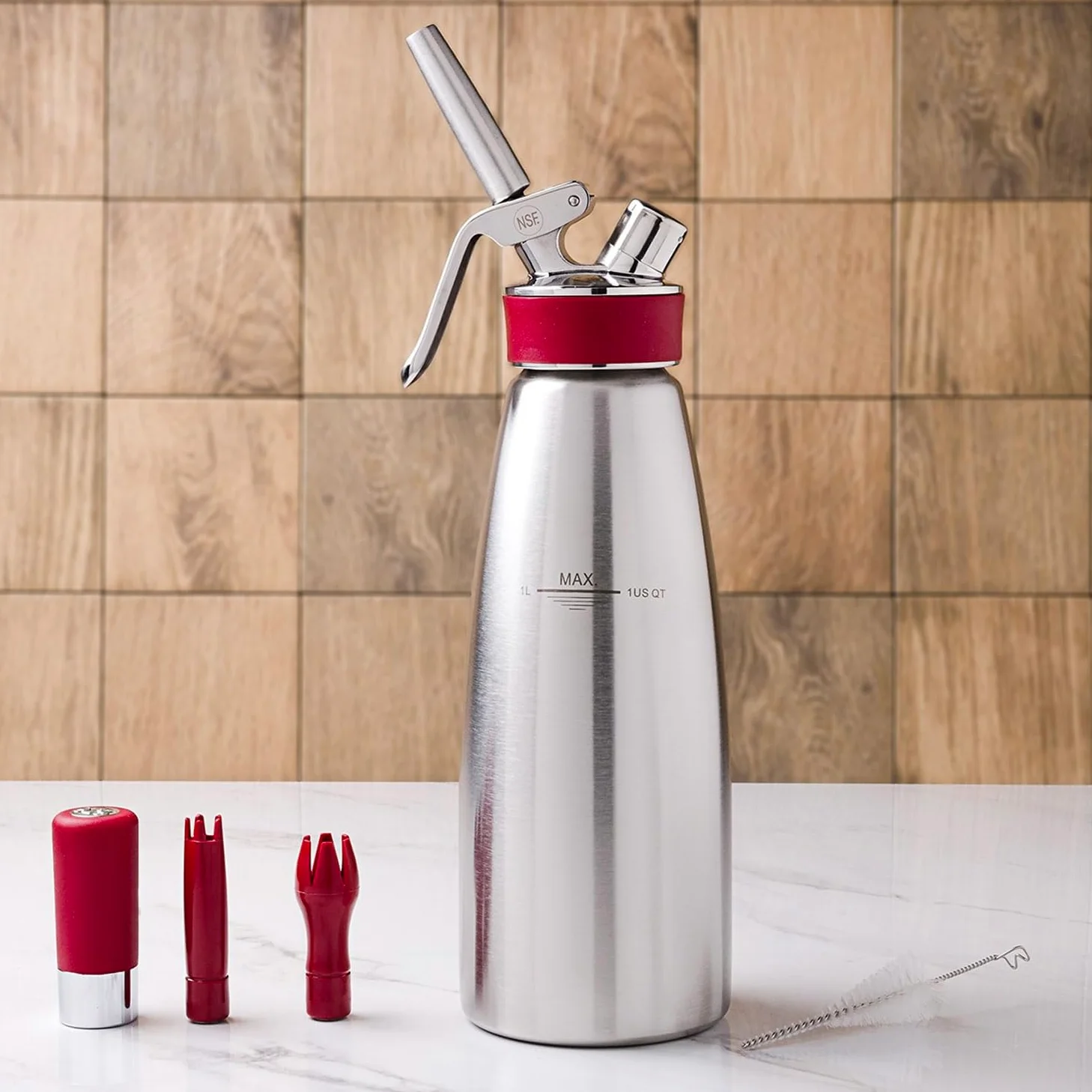 Colichef Sifone Professionale per Panna Montata iSi Gourmet Whip 1 Litro/Perfetto per le preparazioni Calde o Fredde (panna montata ed espume). La Scelta dei Più Grandi Chef di Tutto il Mondo