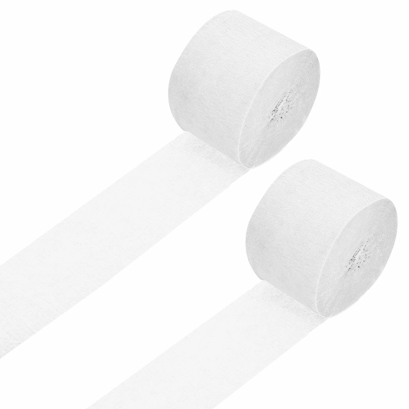 Rebower Rotolo Carta Crespa Bianca 1.8 Pollici x 82 Piedi 2 Rotoli