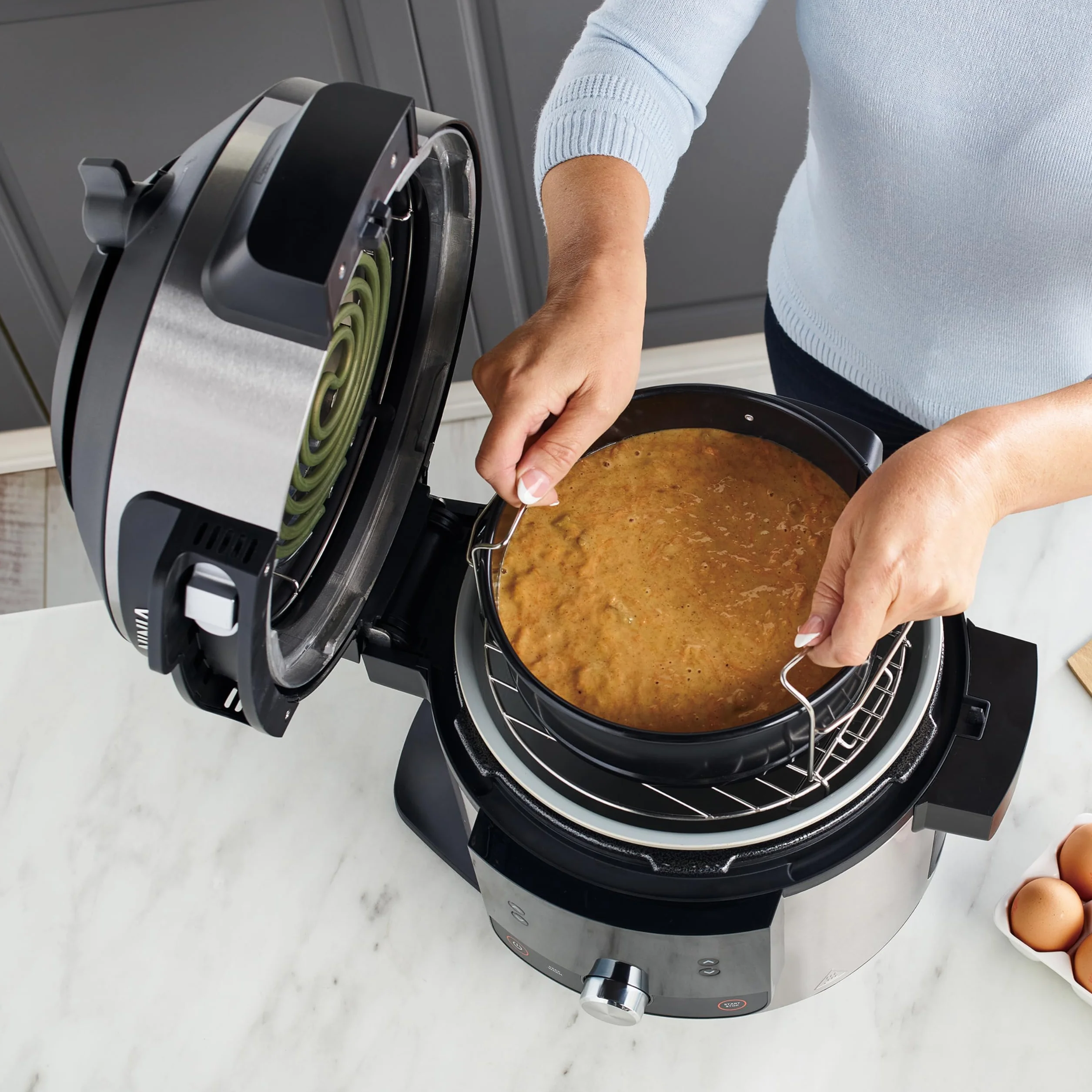 Ninja Foodi MAX Multicooker 7.5L Coperchio SmartLid 12 Funzioni Acciaio Inox OL650EU
