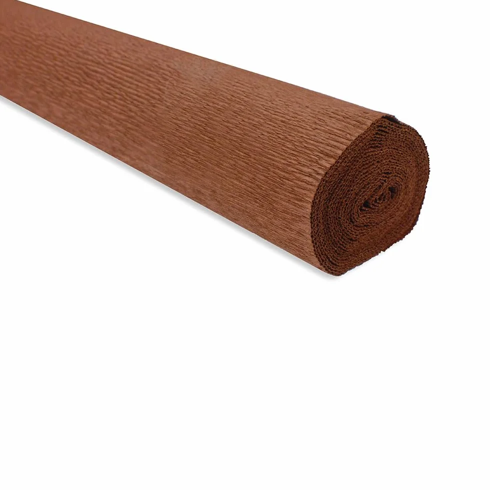 Carta crespa rotolo 50 cm x 2,5 m italiano Dark Brown (568)