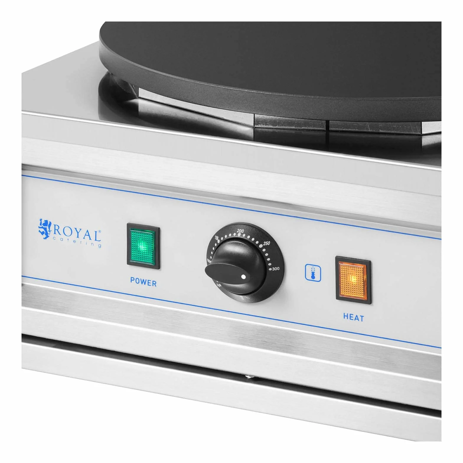 Royal Catering Crepiera Elettrica Con Piastra Macchina Per Cialde RC-CMS01 Acciaio inossidabile 0-300 °C 3000 W