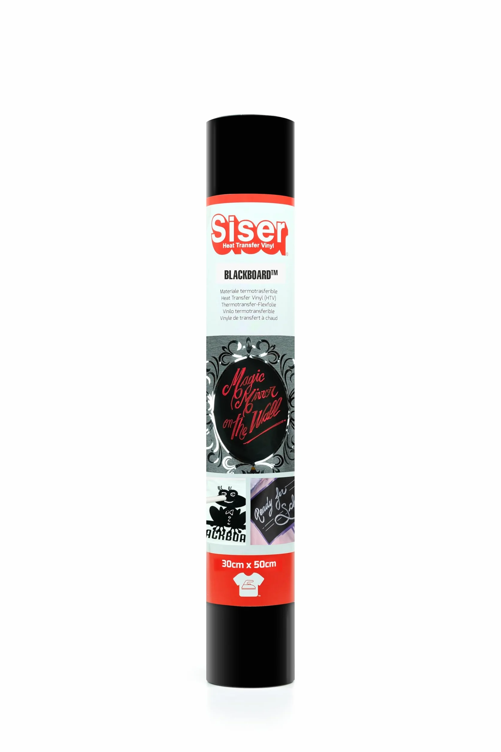 Siser Blackboard vinile termoadesivo 30cm x 0,5mt effetto lavagna scrivibile con gesso per personalizzazione tessuti