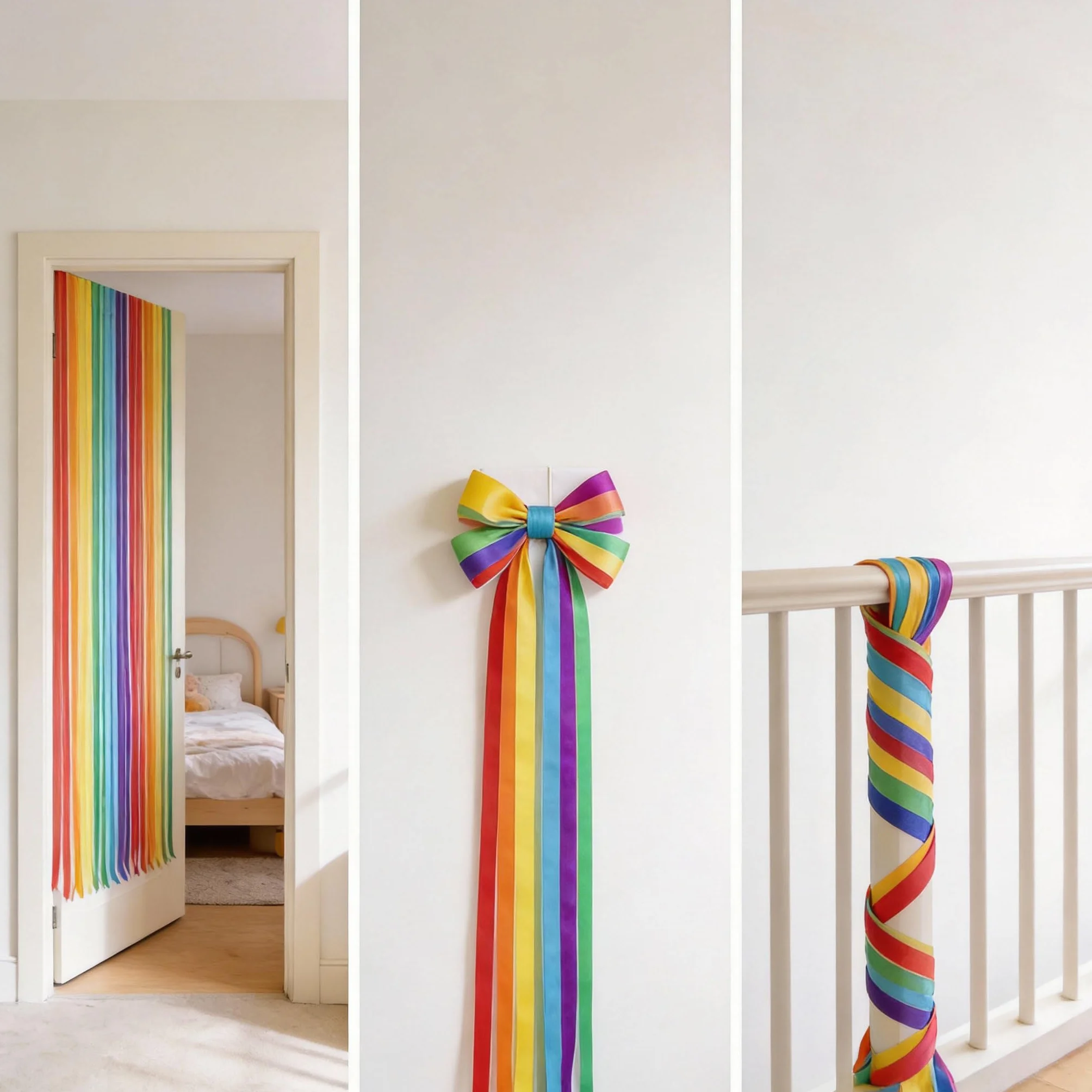 Carta Crespa Colorata 8 Rotoli 4,5 cm x 25 m Nastri Arcobaleno per Decorazioni Feste