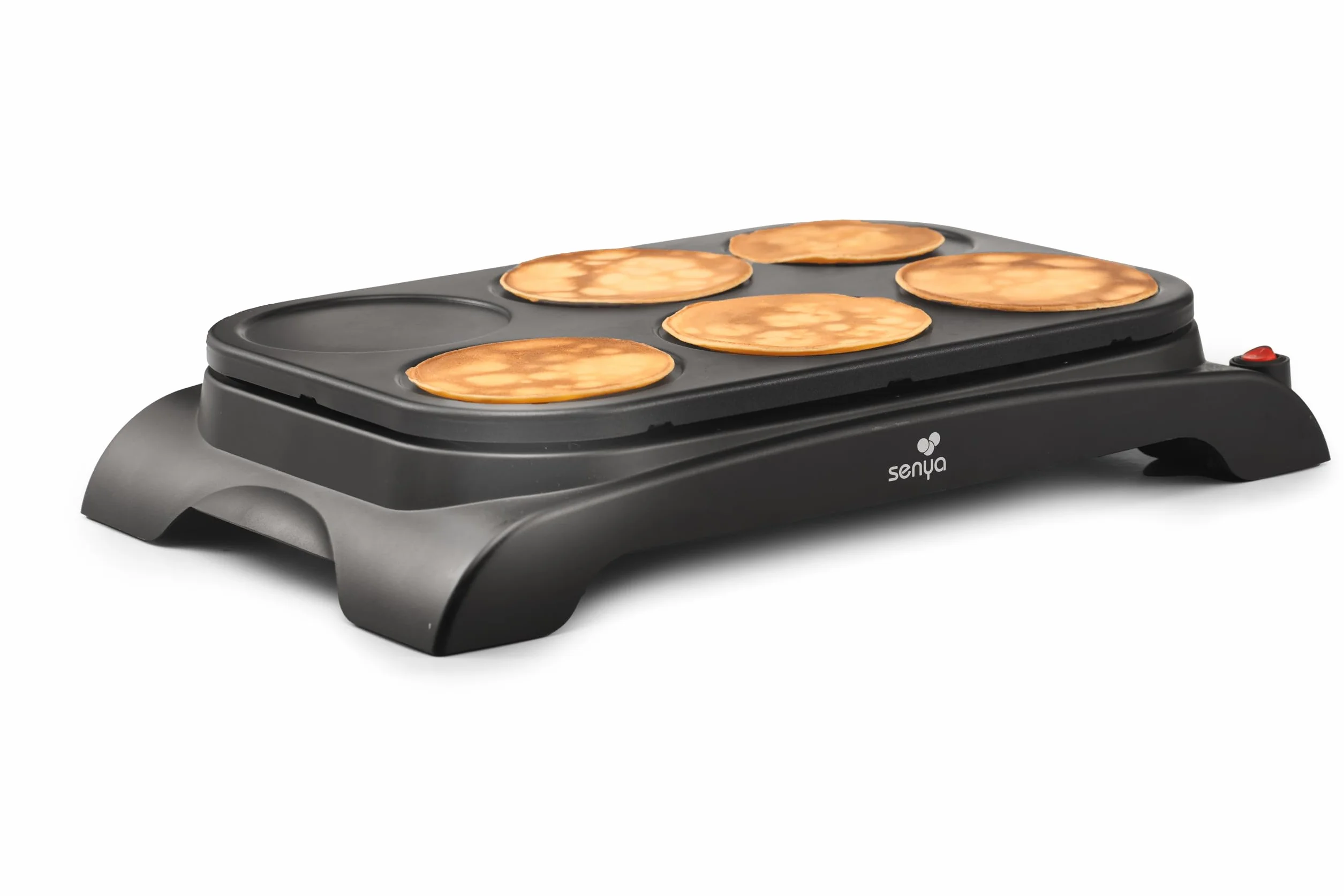 SENYA Crêpière elettrica 1000W Piastra antiaderente Ø11,5 cm per crêpes pancakes