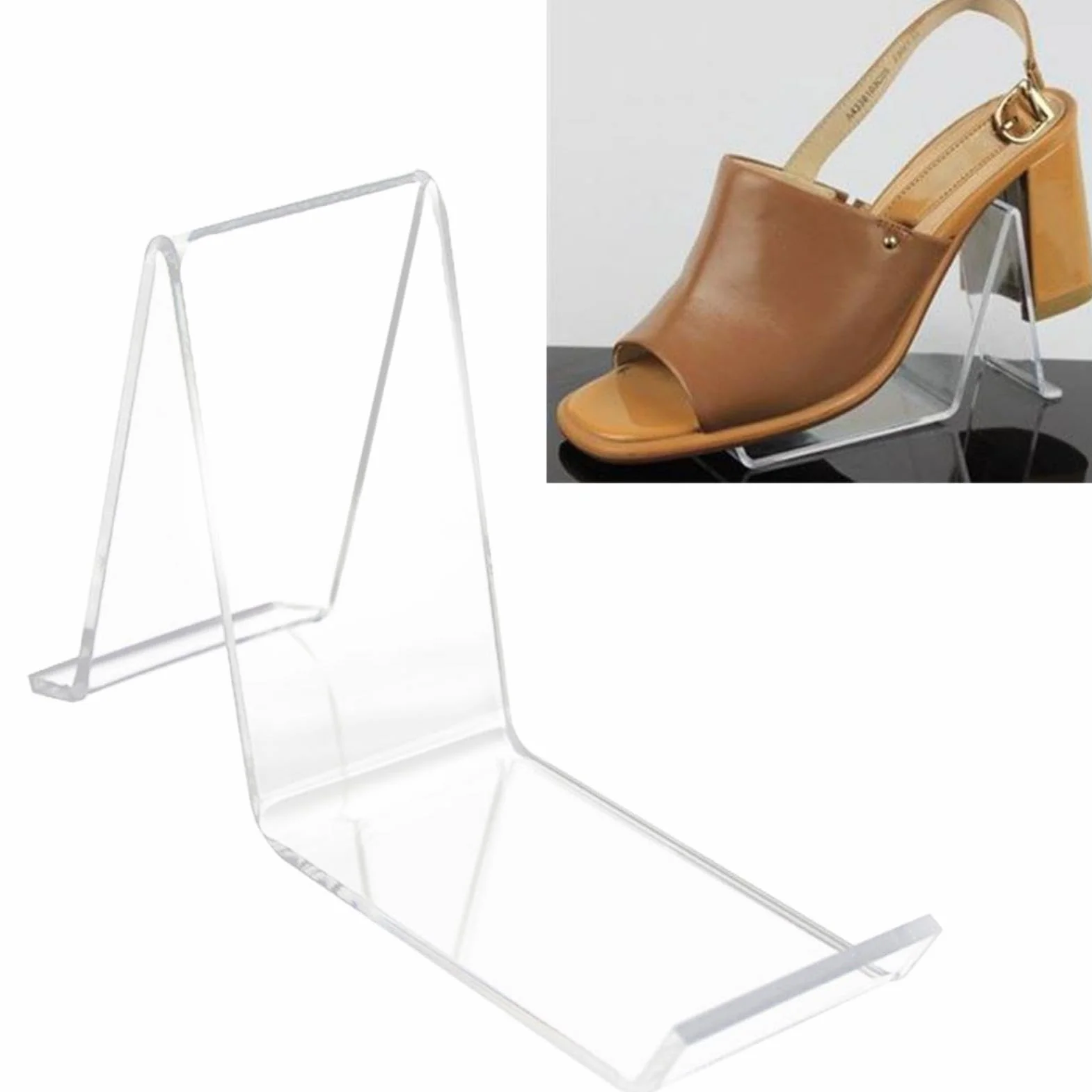 Base per vetrina per Footwear - Supporto per scarpe trasparente resistente, supporto per mensola per scarpe acriliche | Supporto per rack per presentazioni scarpe, piedistallo portaoggetti per scarpe