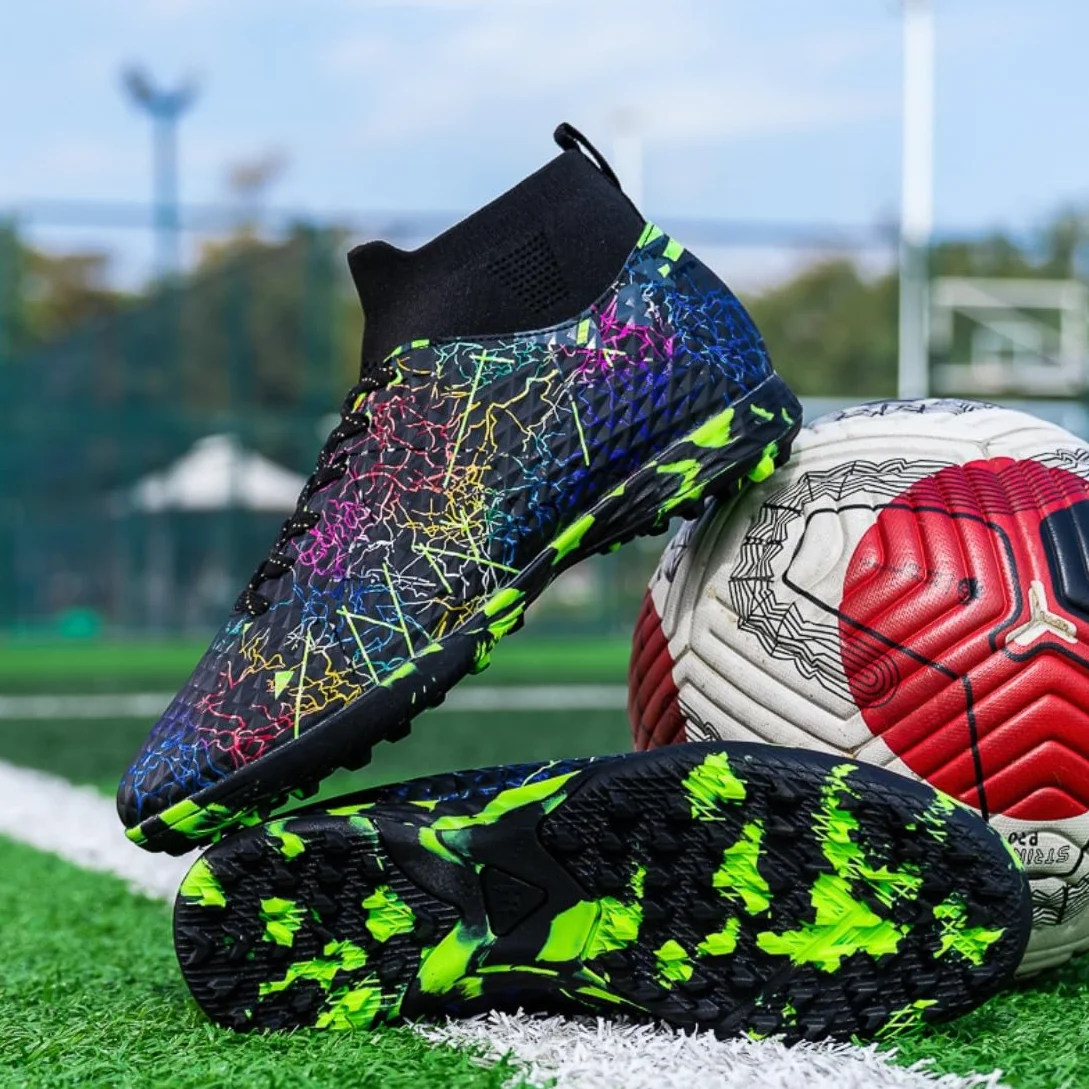 Scarpe da Calcio Uomo Tomaia Alta Traspiranti per Esterni Professionali