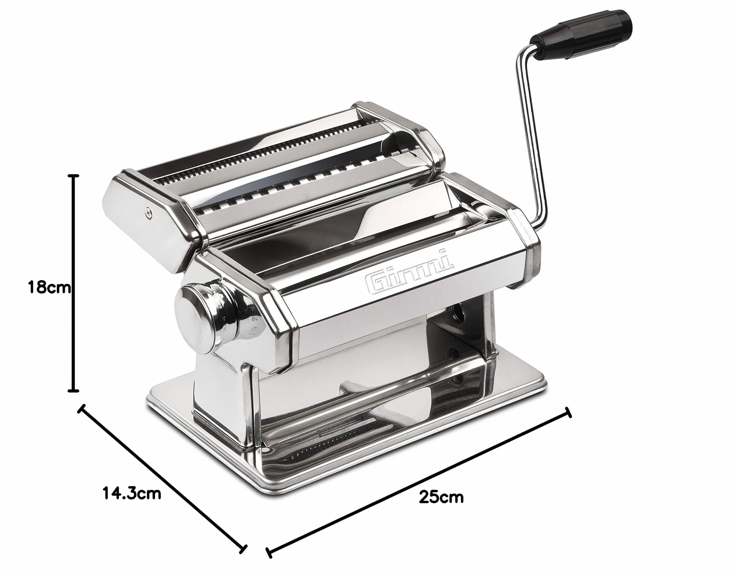 Girmi IM90 Macchina Per La Pasta, 9 Regolazioni, Rulli In Alluminio 15 Cm, Acciaio INOX