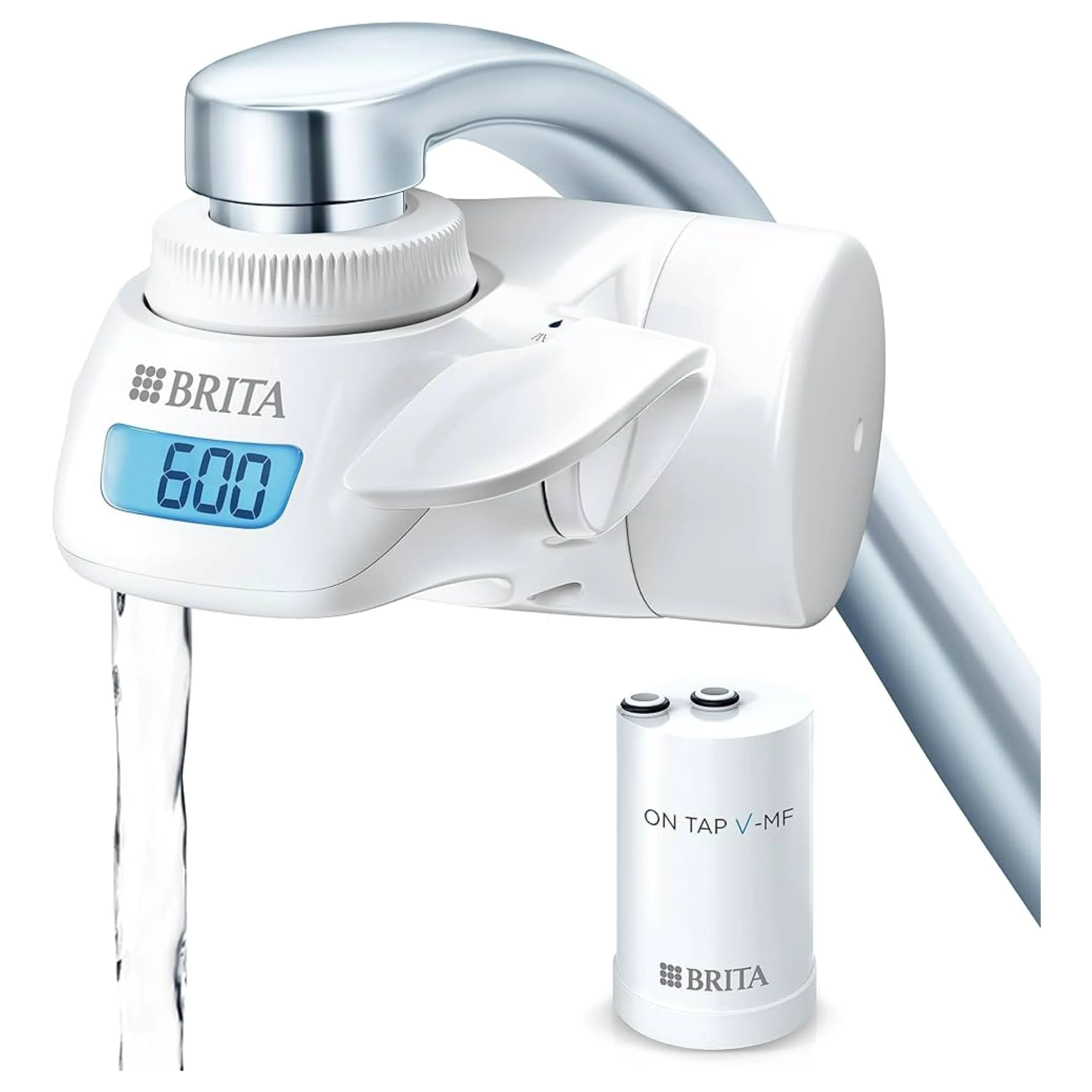 Brita Kit Completo : 1 Sistema Filtrante On Tap (con incluso 1 Filtro)+ 1 Filtro di Ricambio + 5 panni Microfibra