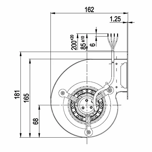 Easyricambi Ventilatore Centrifugo EBM PAPST D2E097 BI56 48 per Stufa a Pellet THERMOROSSI