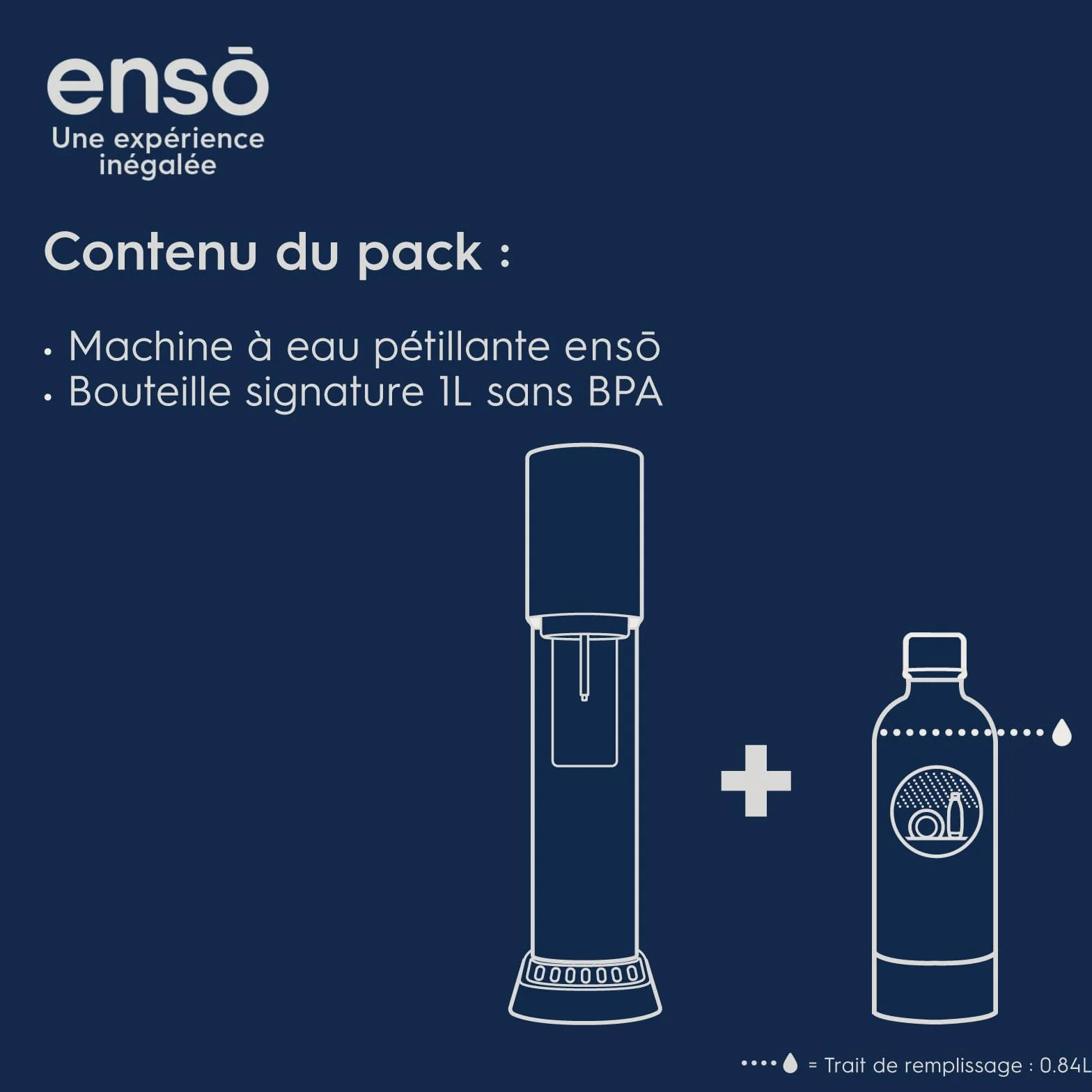 sodastream Enso Gasatore per realizzare acqua frizzante in Acciaio Inossidabile con una Bottiglia Inclusa, Cilindro CO2 Non Incluso
