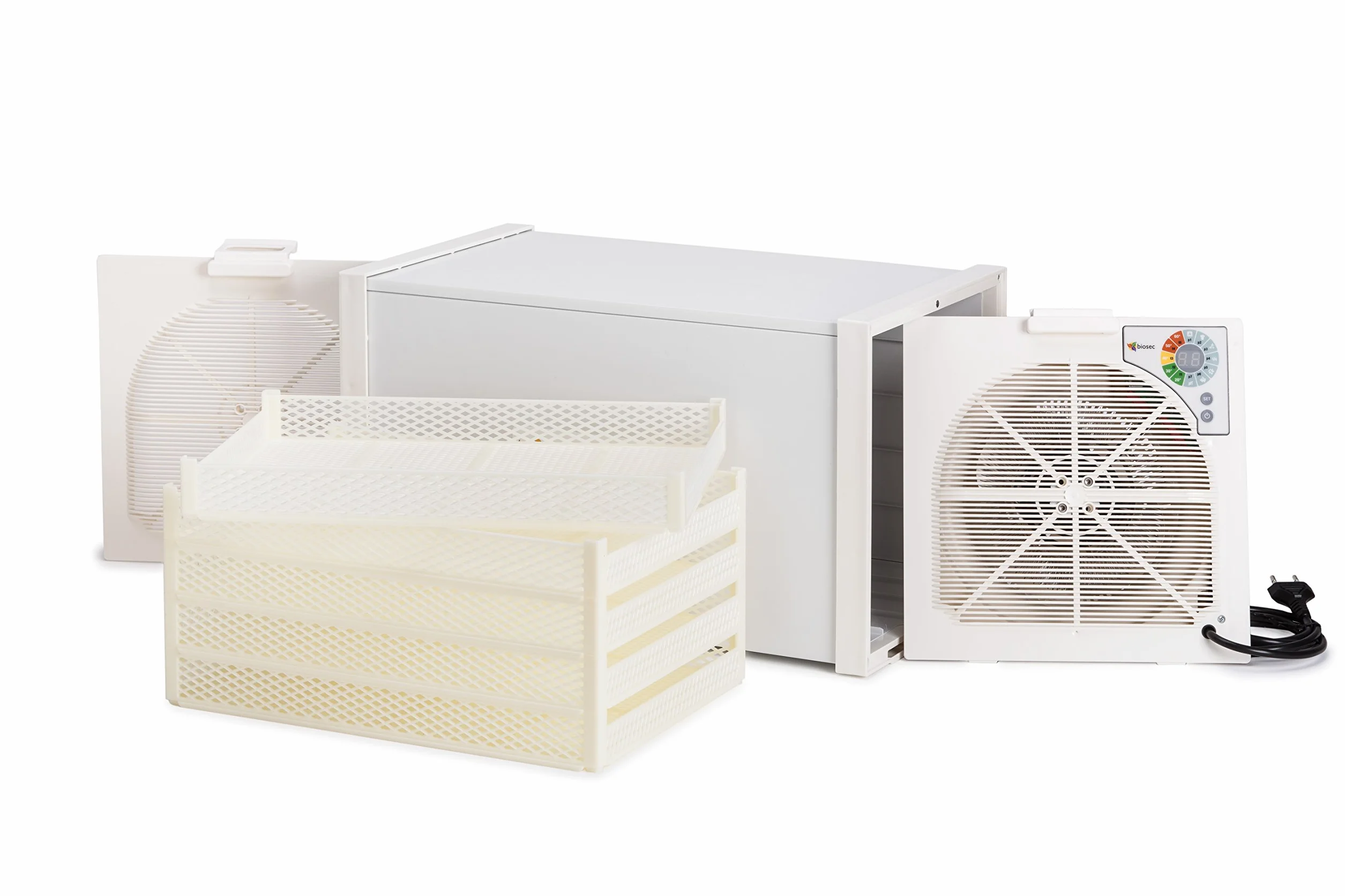 Tauro Essiccatori, Essiccatore alimentare Domus B5 a flusso orizzontale con 5 cestelli in materiale plastico, potenza 550W essicca fino a 3 Kg. Prodotto 100% Made in Italy