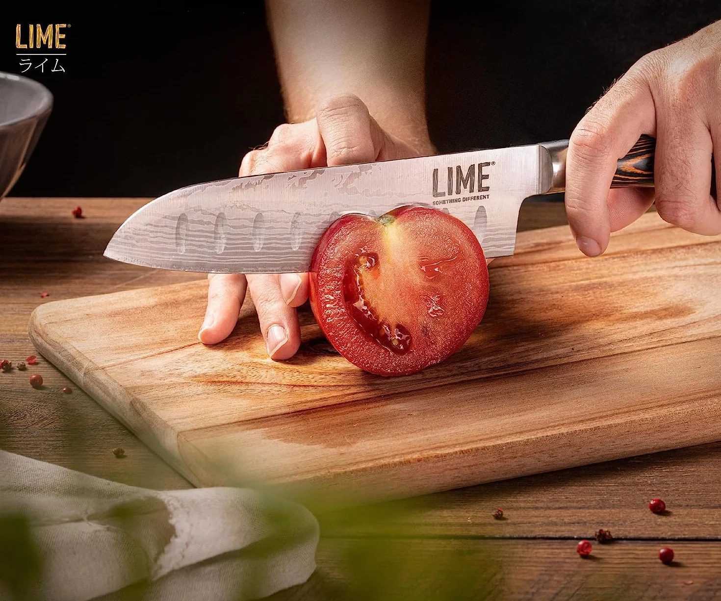 Santoku Lime Knife Giapponese Lama 17,7 cm Coltello Cucina Professionale