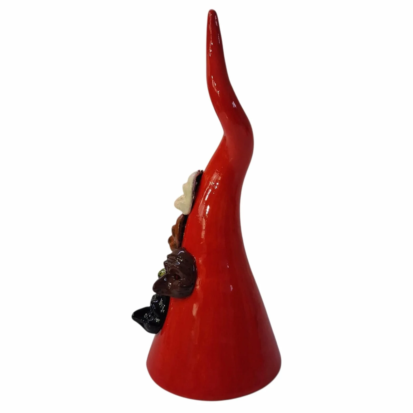 Ceramiczny Cornetto Portafortuna z Maschere Pulcinella Ręcznie Robiony