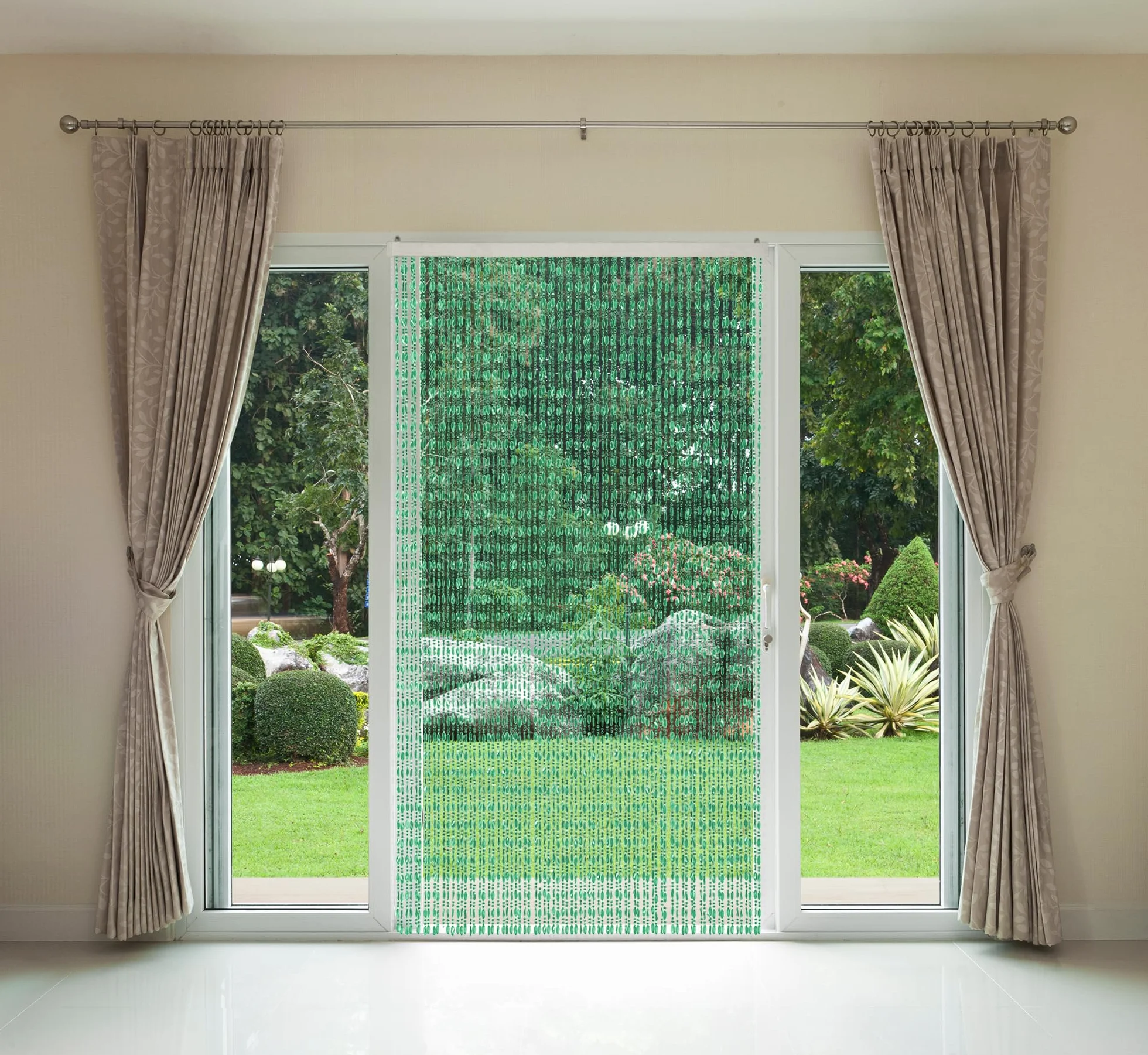 IlGruppone Tenda Antimosche per Porta Finestra a Pannello PVC 100 x 220 cm Verde