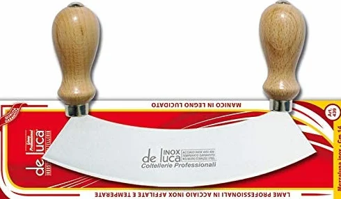 de luca ART 439-14 Mezzaluna Con Manico In Legno 14CM