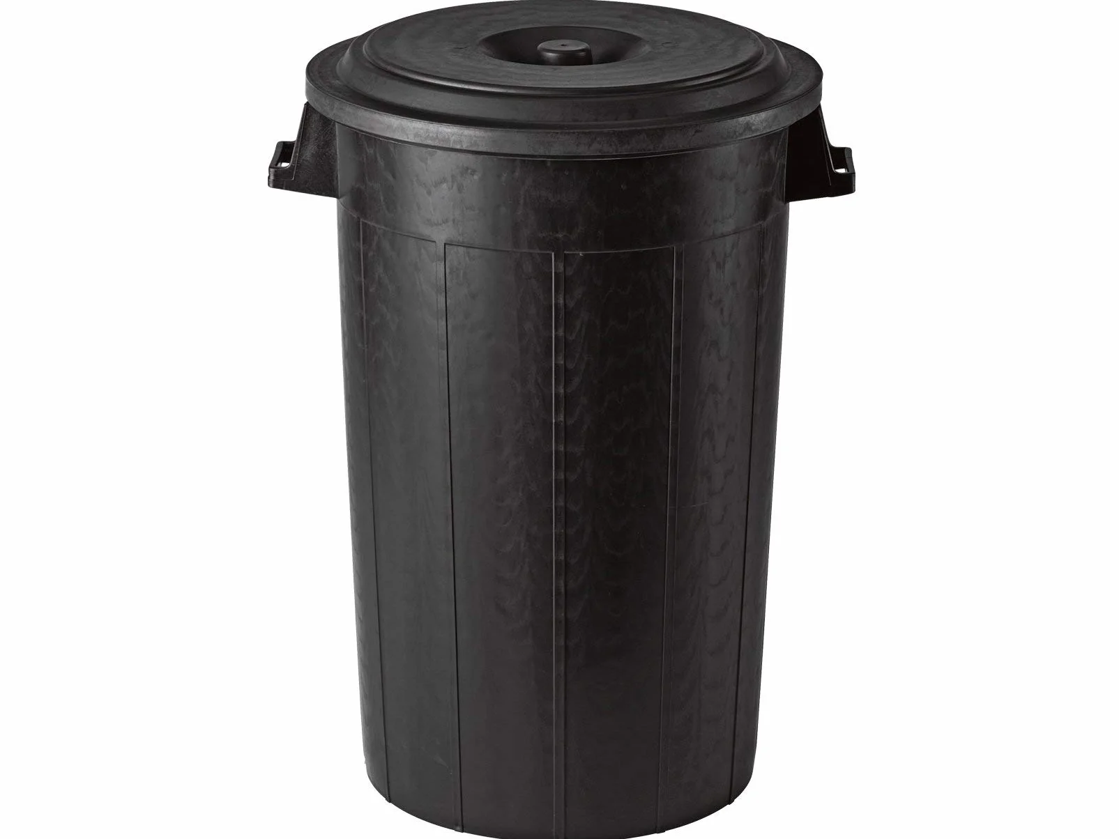 Stefanplast 25130 Bidone Immondizia con Coperchio, Plastica, Nero, 120 litri