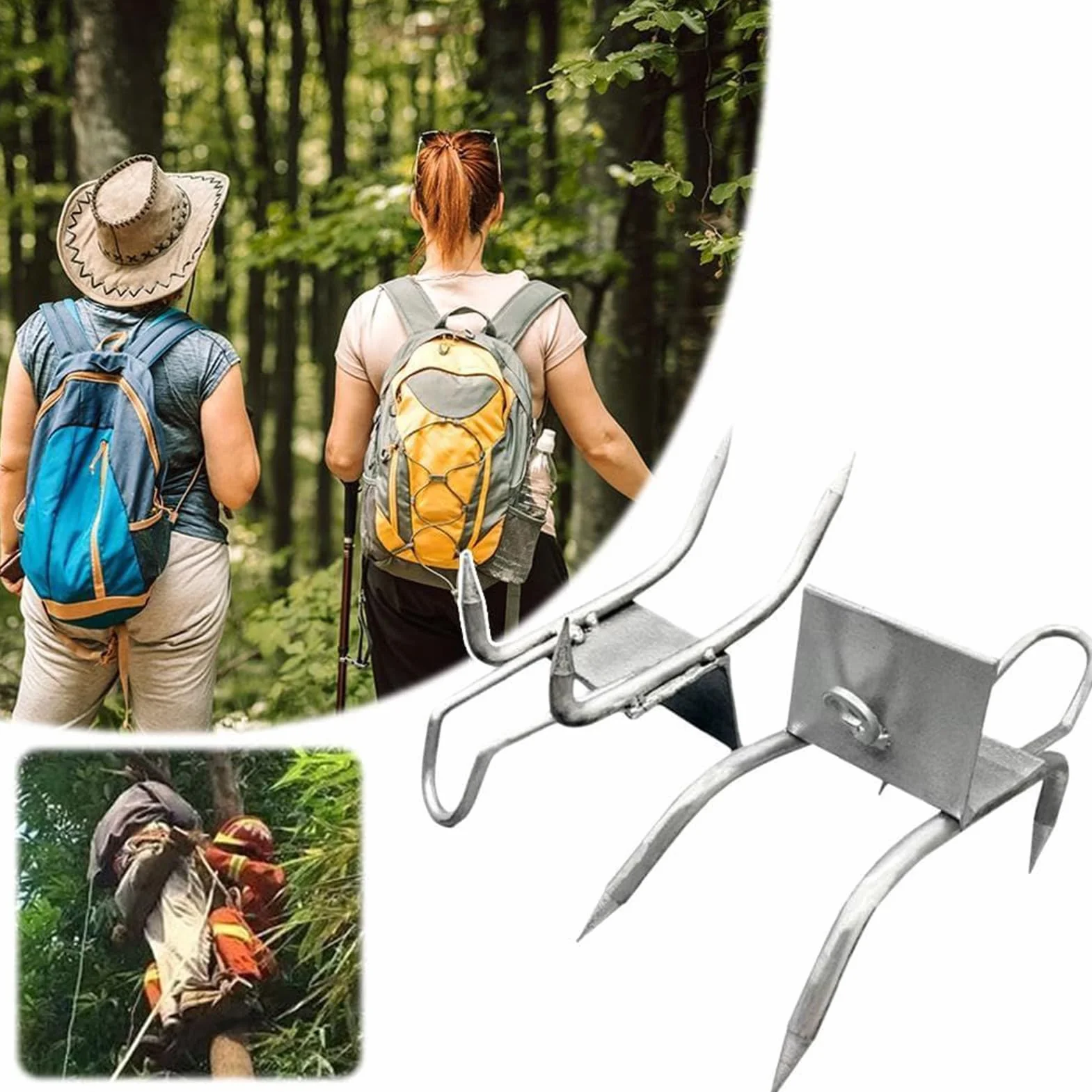 Punte per arrampicata su alberi, scarpe da artiglio di gatto, punte per arrampicata su alberi, attrezzatura da esterno sicura con regolabile per adulti adolescenti uomini arboricoltori