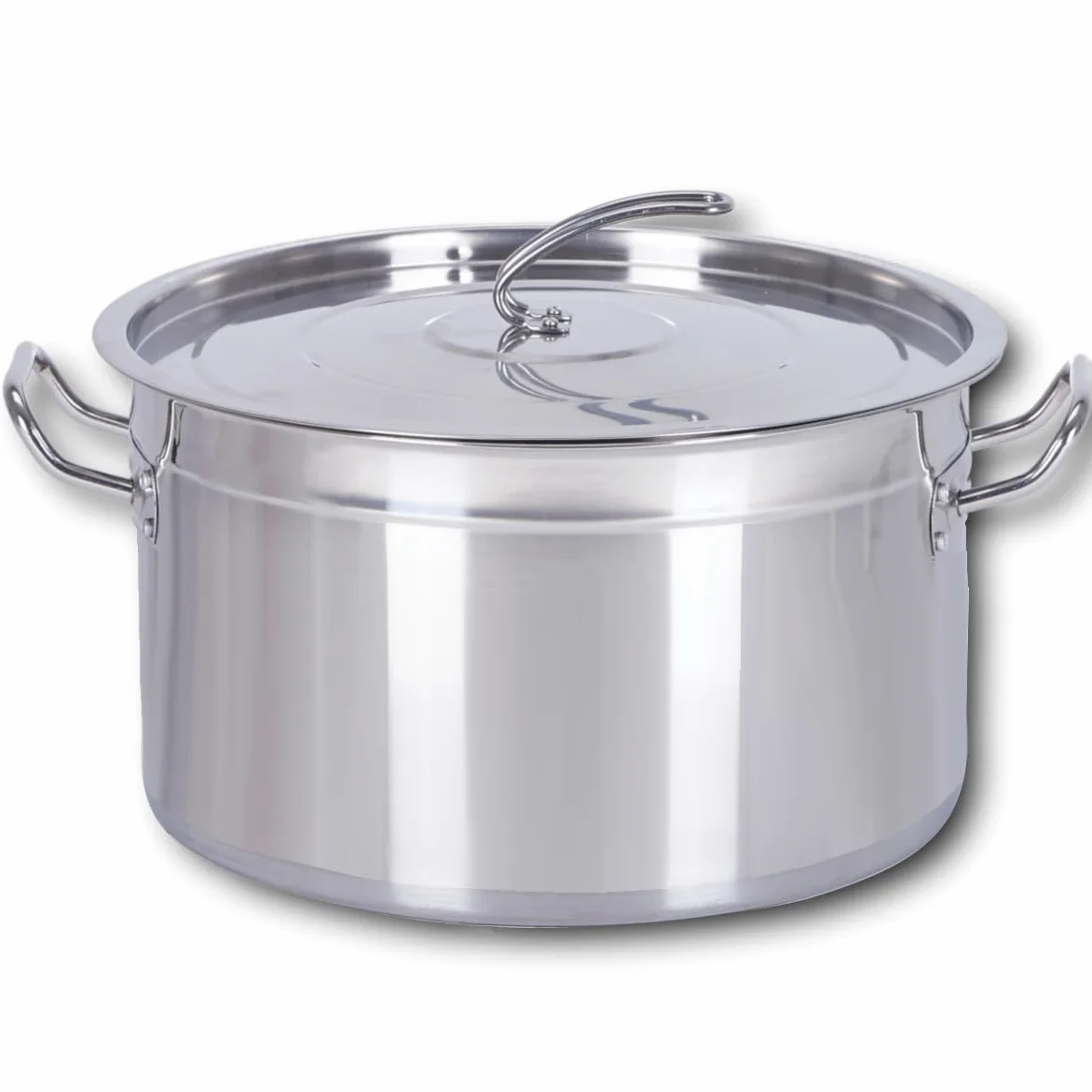 Euro Tische Pentola per la gastronomia (75 l), da 15 a 100 litri, in acciaio inox, ideale per tutti i piani cottura e le grandi cucine, set di pentole Gastro