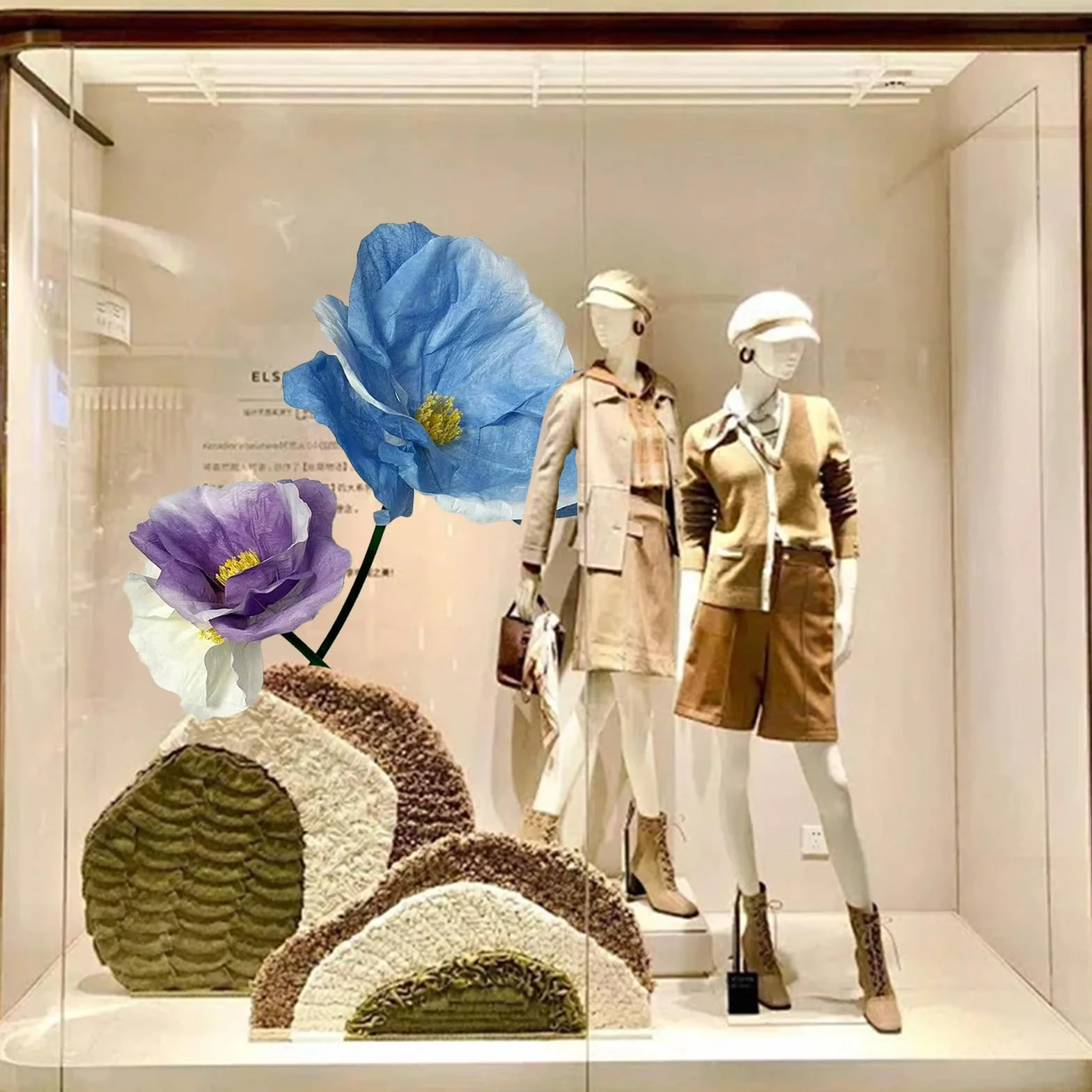lifemet Decorazione floreale blu viola giallo per festa