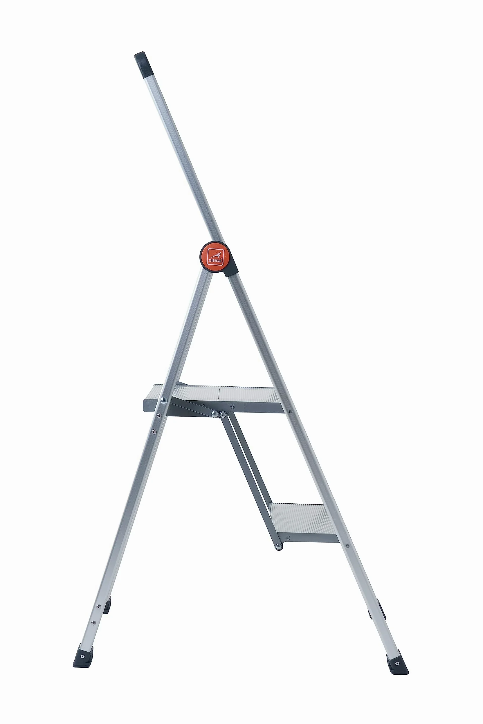 GIERRE Sgabello con parapetto alto in alluminio SLIMSTEP 2 gradini