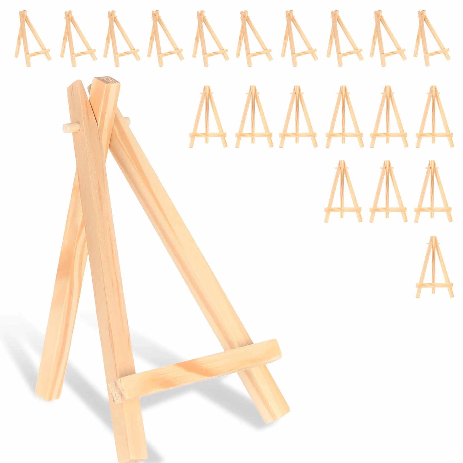 Cavalletto Pittura da Tavolo in Legno, Mini Cavalletto Portatile 15 x 8 cm Regolabile per Dipingere Quadri e Oggetti Decorativi