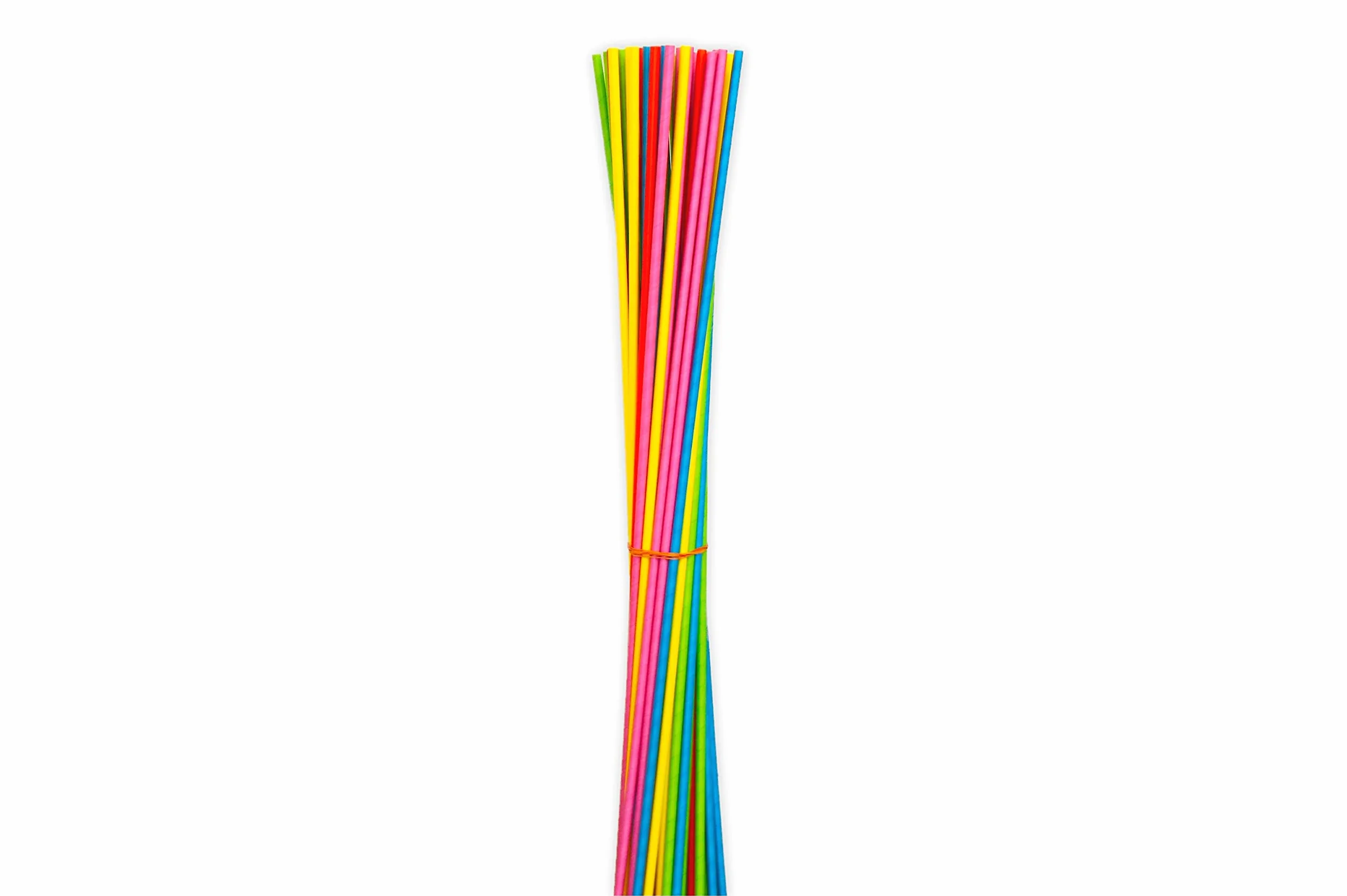 Set di 100 cannucce usa e getta, in carta, multicolori, extra lunghe, 1 m