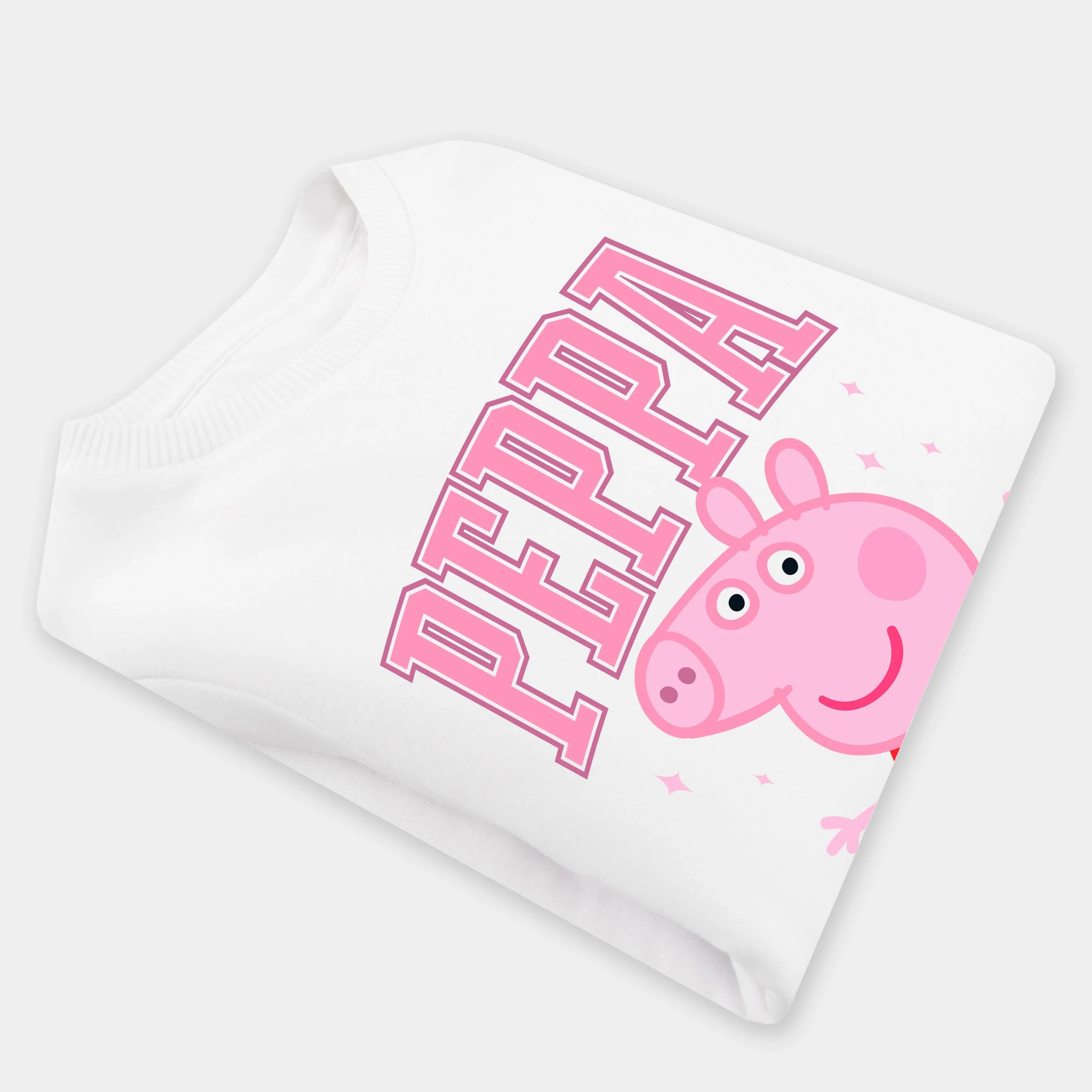 Peppa Pig Felpa | Abbigliamento Bambina Peppa | Cotone Felpa Bambina | Bianco 3-4 Anni