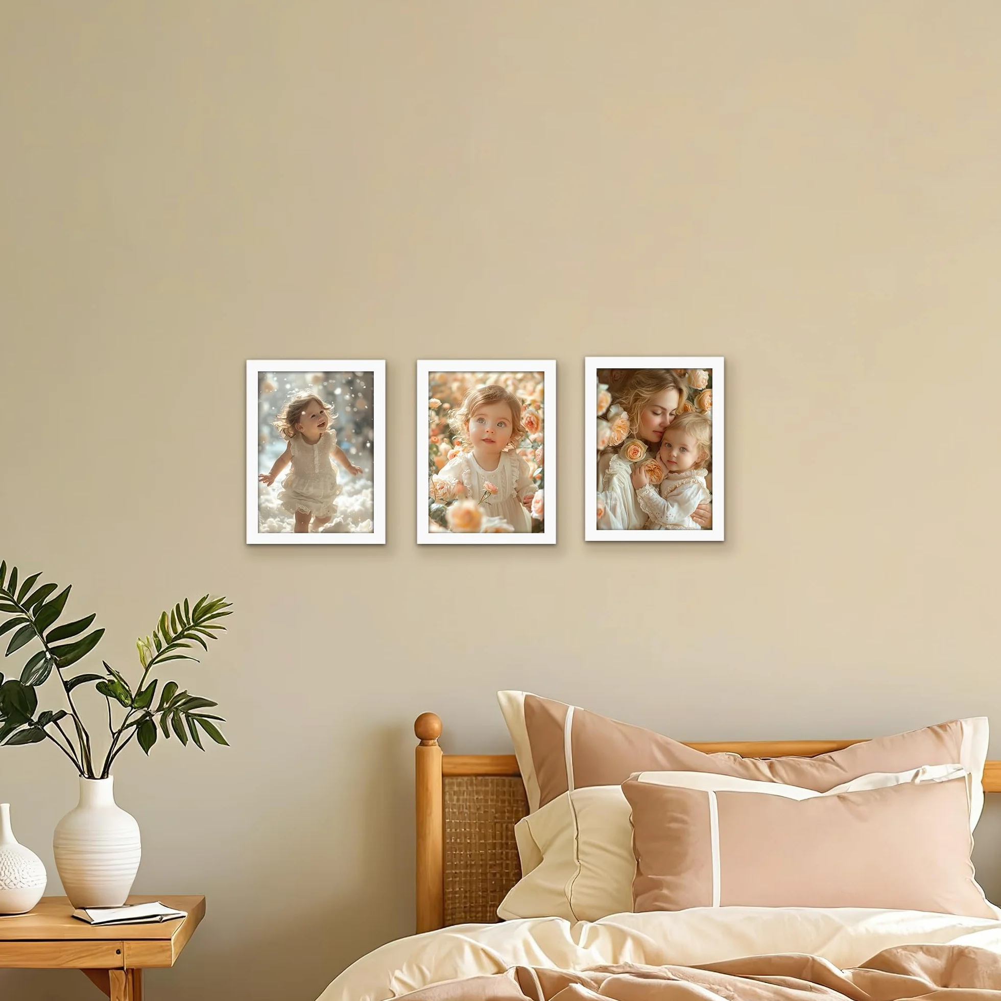 Giftgarden Cornice 13x18,Cornice Bianca in PVC,Cornice da Parete o Tavolo,Decorazione per Casa,1 Pezzo