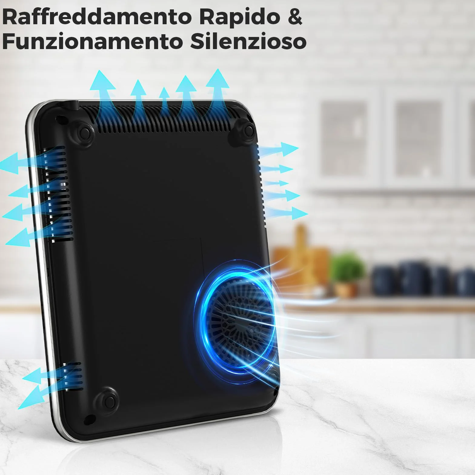 YASHE Piastra a Induzione Portatile 2000W Display LED Controllo Touch 10 Livelli Potenza Timer 4 Ore Blocco Bambini