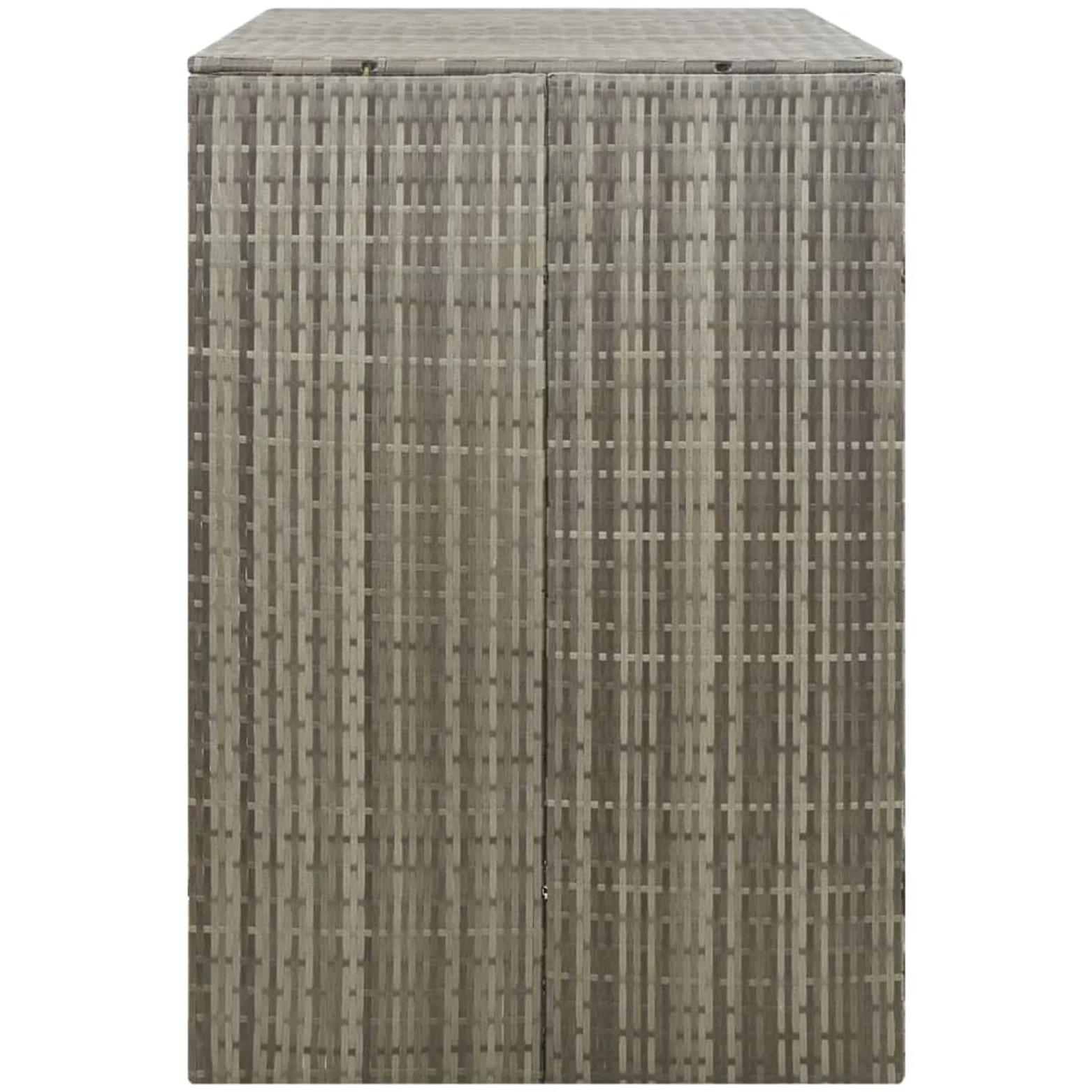 Festnight Copribidone Doppio, Mobile Spazzatura, Copri Bidoni Pattumiera, Bidoni Spazzatura ​pattumiera da Giardino, Grigio 140x80x117 cm in Polyrattan