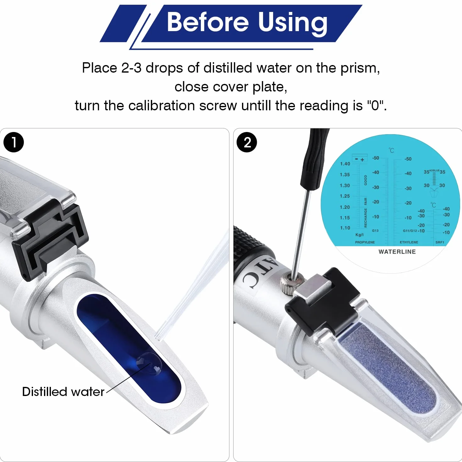 Rifrattometro antigelo 4-in-1 Tester refrigerante per controllo punto congelamento batteria auto