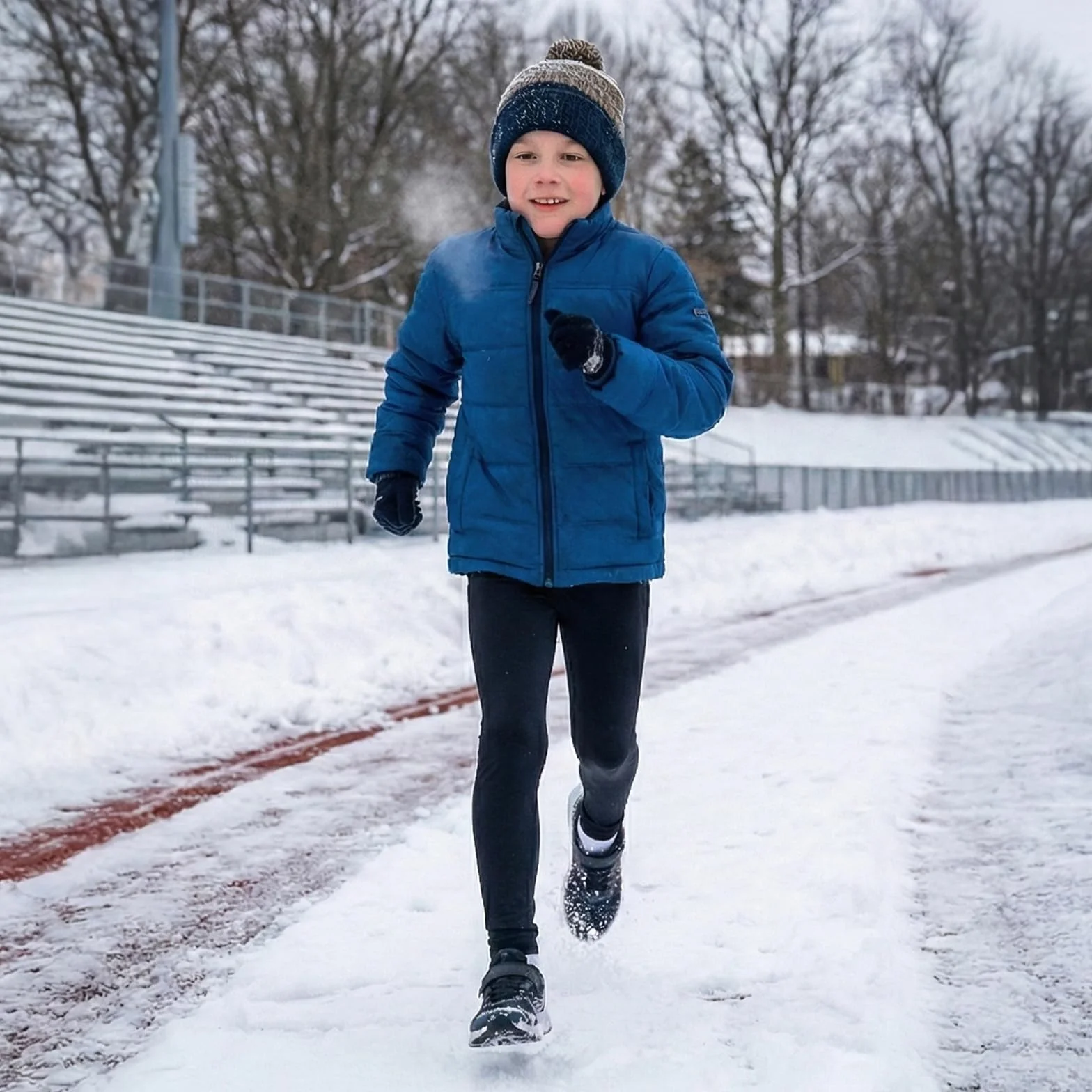 NuCamper Pantaloni Termici a Compressione per Ragazzi, Leggings Termici per Bambini Compression Leggings, Pantaloni Intimo Sportivi ad Asciugatura Rapida con Fodera in Pile per Bambini per Il Basket