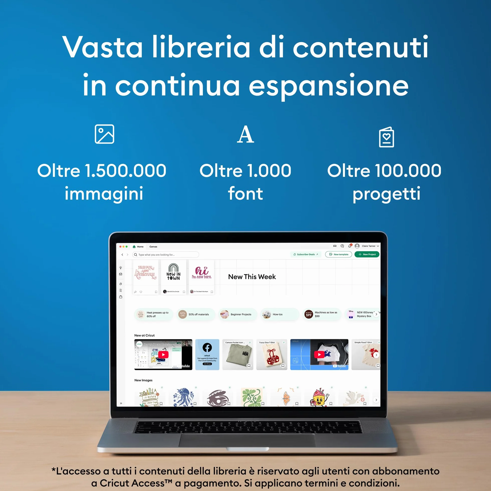 Cricut Joy™ 2 Deluxe Bundle + Contenuti digitali. Macchina da taglio intelligente compatta, ideale per biglietti personalizzati, adesivi semplici ed etichette