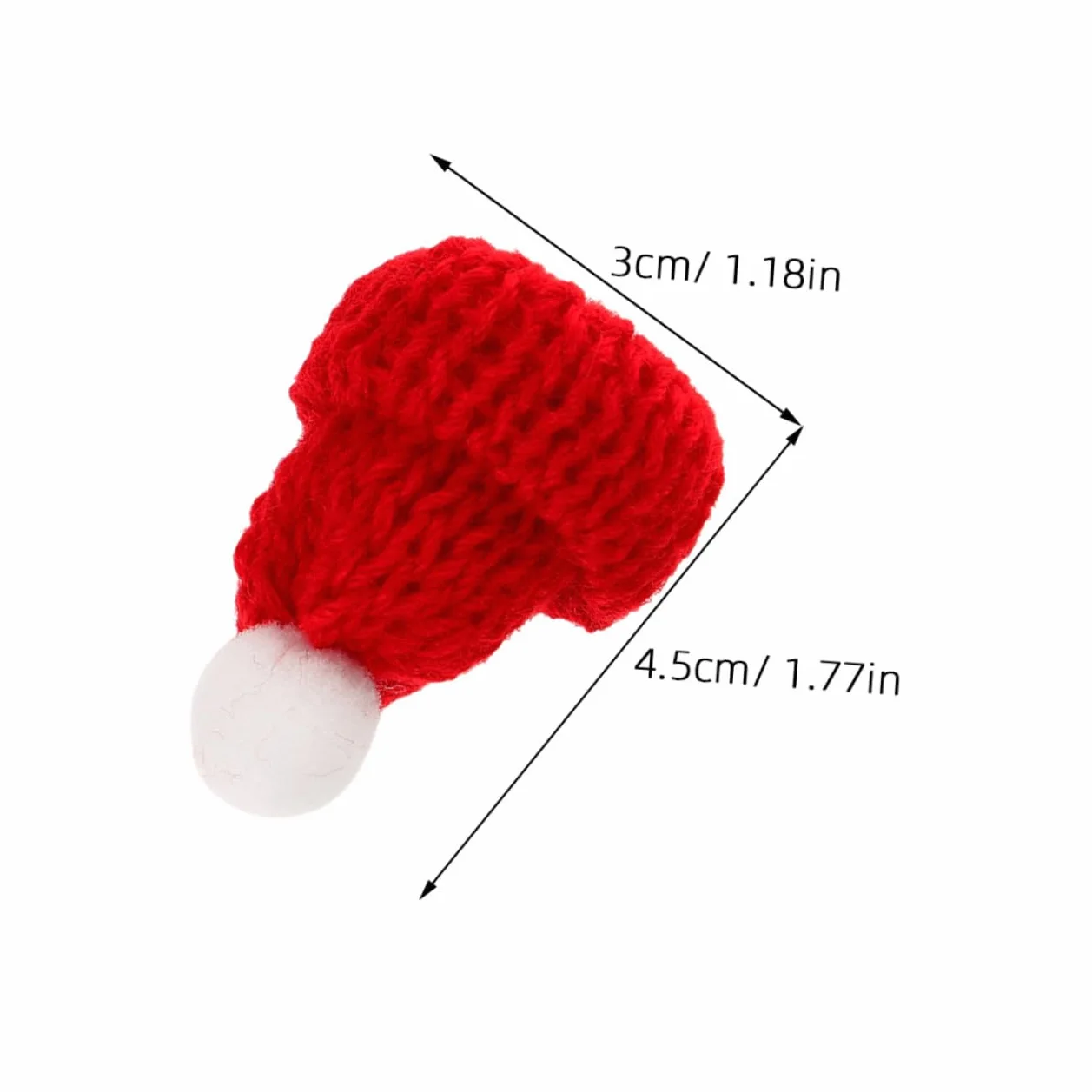 SHINEOFI 40 Pezzi Mini Cappelli Natalizi in Lana Lavorati Maglia Mini Cappellini per Decorazioni Te Accessori per Copribottiglie e Albero Natale