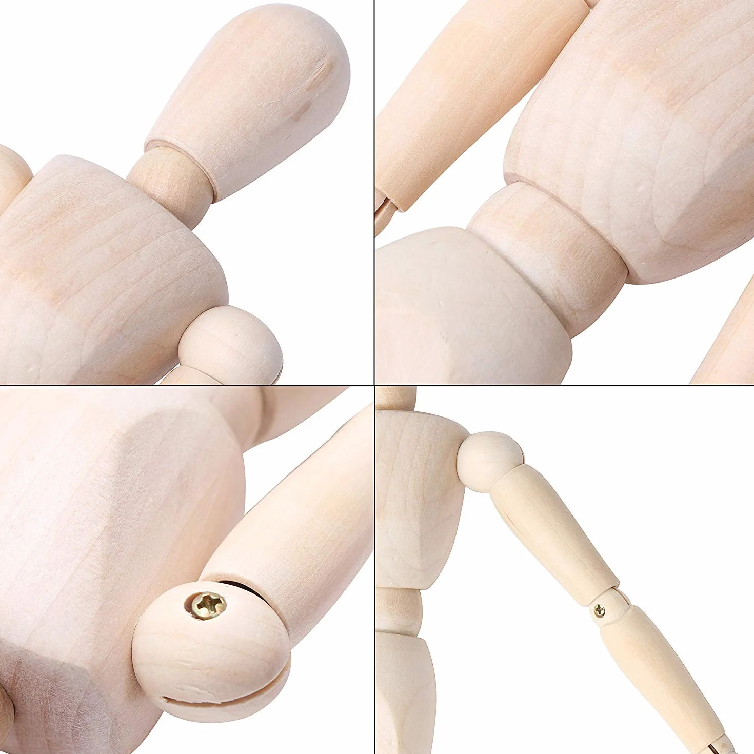 Manichino per Disegno Modello di Legno 8 Pollici Manikin Articolato per Artisti