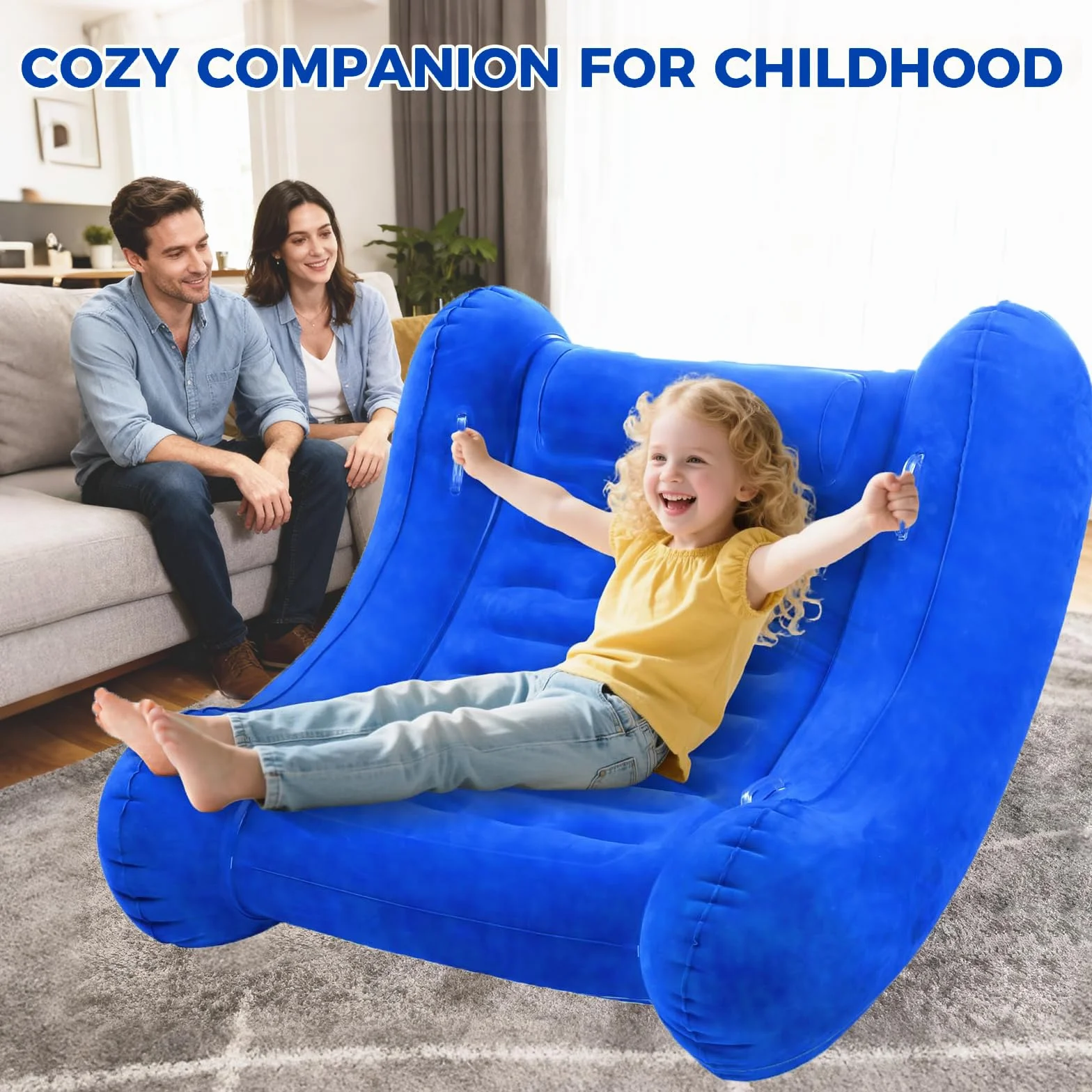 Sedia a dondolo sensoriale per bambini (blu)