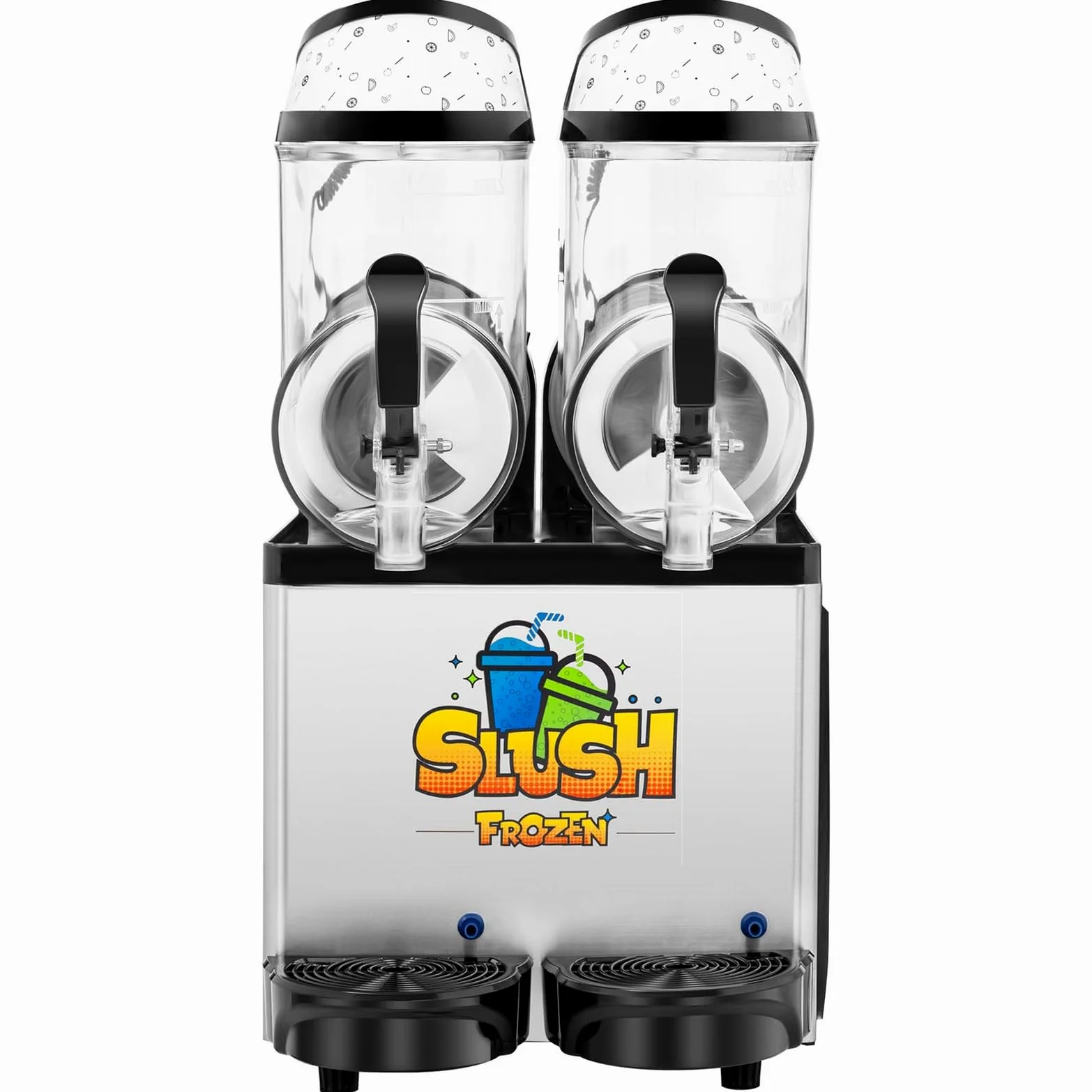 Royal Catering Macchina Per Granite Macchina Per Sorbetto RCSL 2/10 (2 x 12 l, LED, 600 W, Senza BPA)