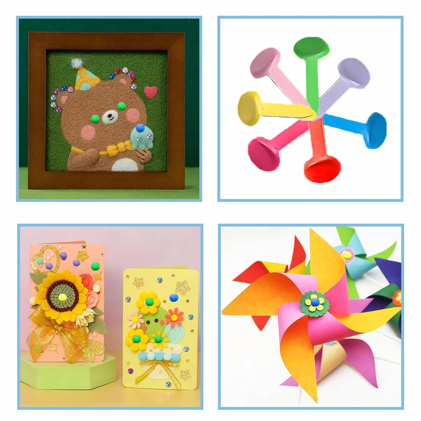 leersao 100 Clip di tenutaversatili in Metallo Mini chiodo rotondoa Doppia Gamba in Lega di per Artigianato di Carta e più durevoli graffette per Scrapbooking 100 Pezzi/Set Chiusure di Carta perni