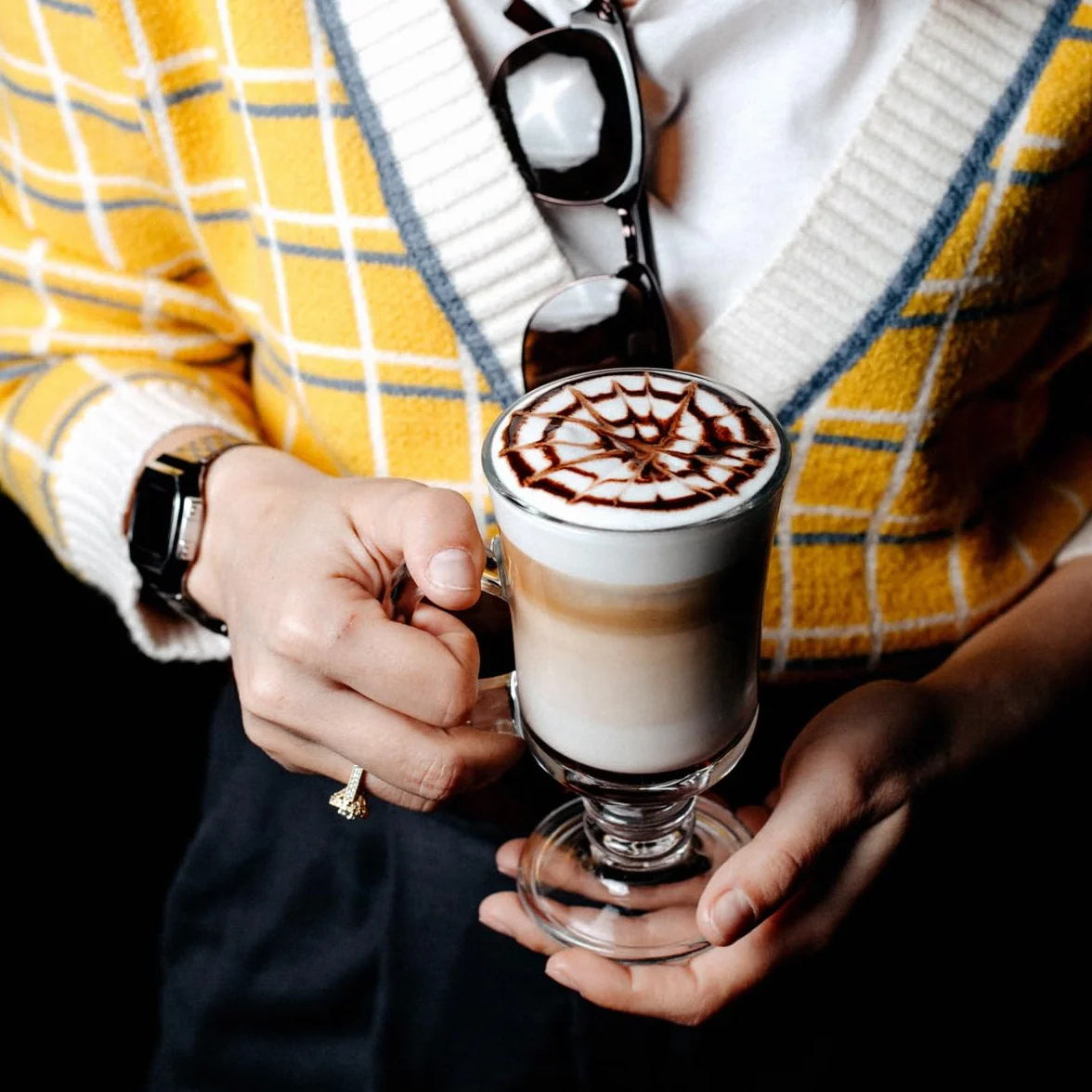 Premier 1405262 Set di 4 Bicchieri da caffè irlandesi, Vetro, Argento