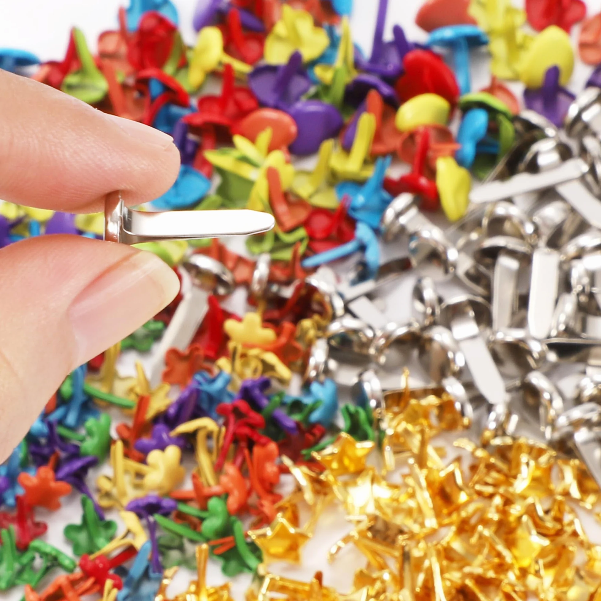 Tunejoy Mini Brad Metallo Fermacampioni per Scrapbooking Carta 350 Pezzi