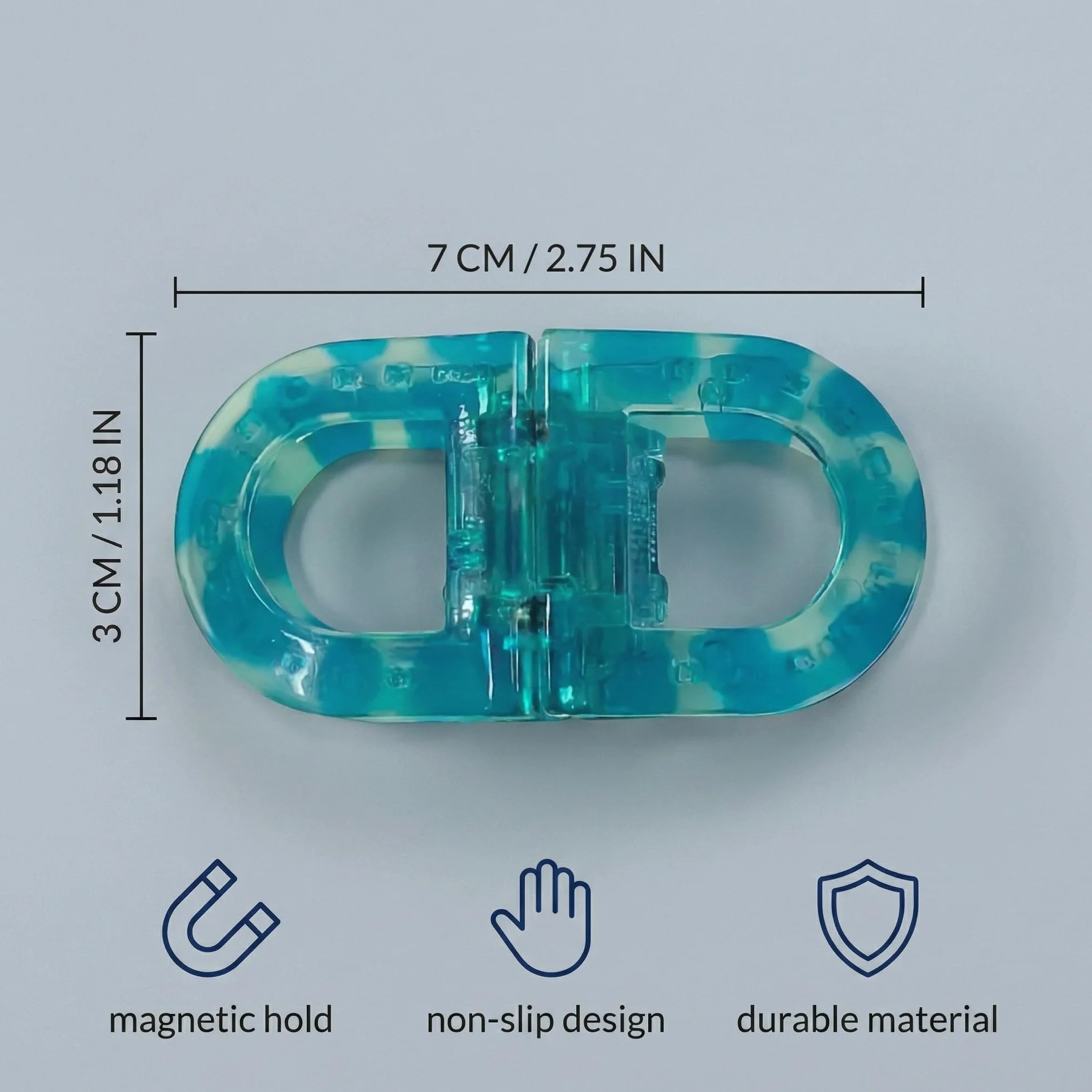 Pinze Per Capelli Magnetiche a Forte Tenuta Professionali Blu