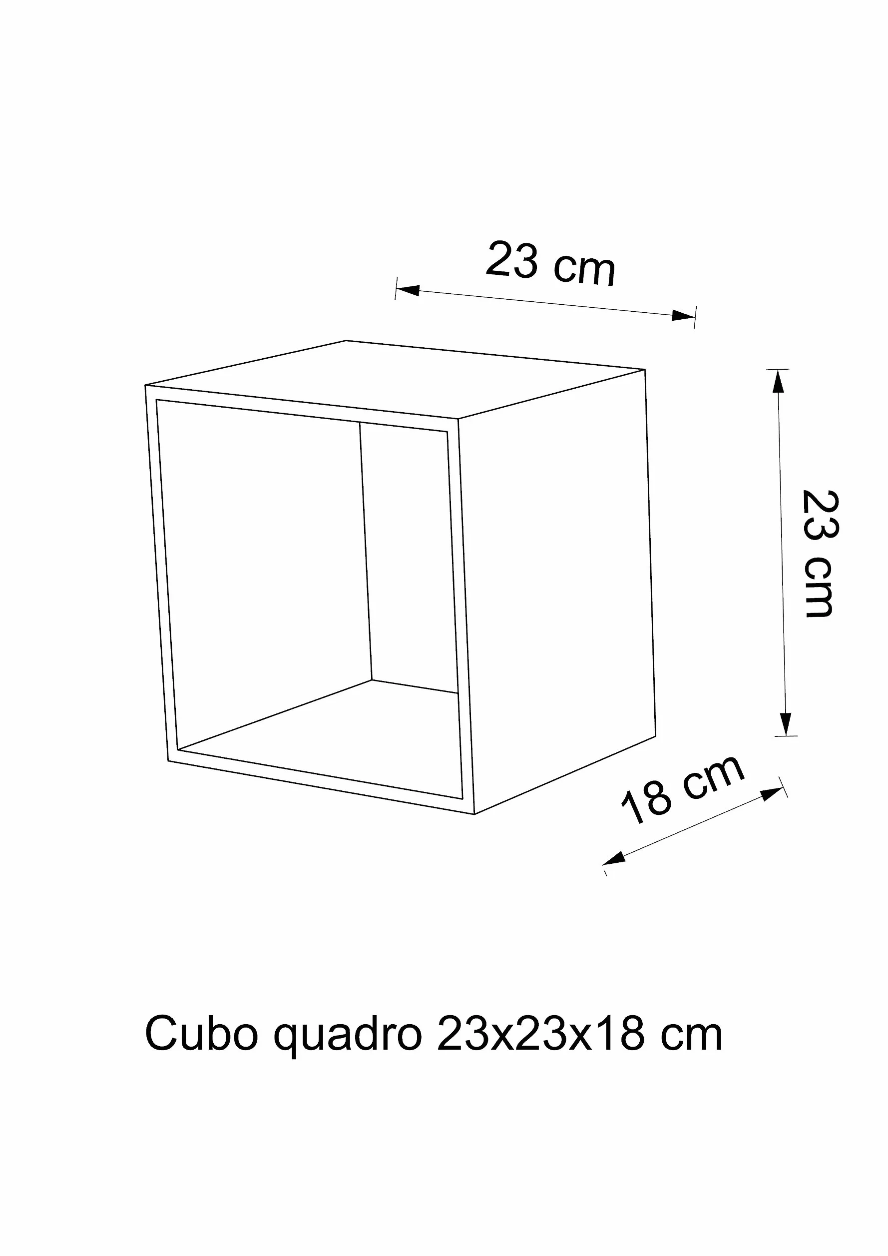 VE.CA-Italy CUBO in Vetro N.1 CUBO Piccolo 23X23 CM Made in Italy Inclusi I Supporti per L'INSTALLAZIONE A Muro