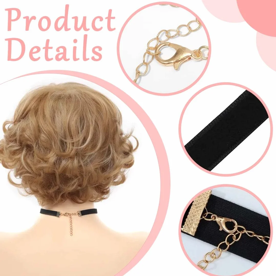 Collane Choker in Velluto Nero per Donne 3 Pezzi