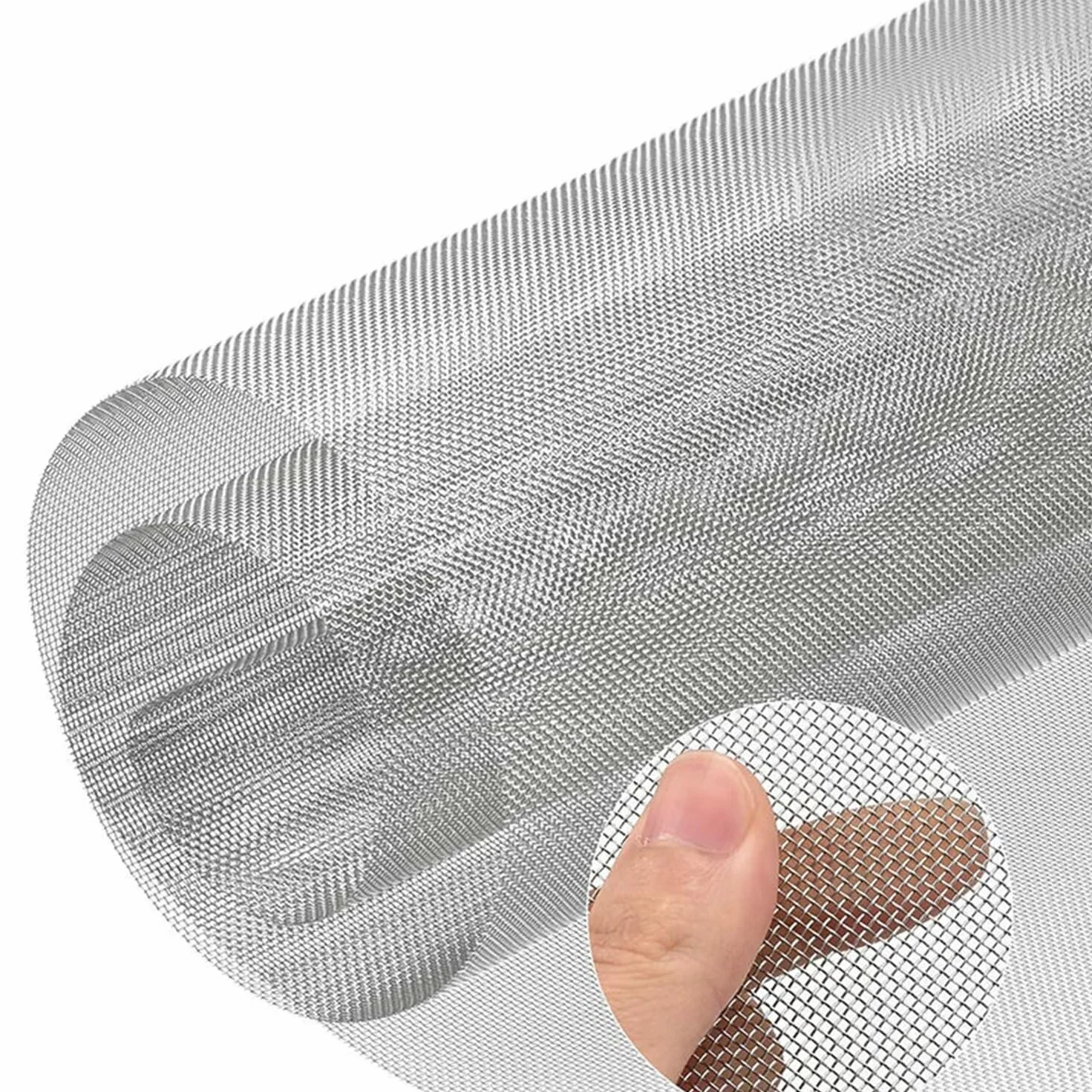 Siatka Metalowa Inox 18 Mesh, Folia Filtrująca ze Stali Nierdzewnej 1,06mm Oczko, 1,2x6m