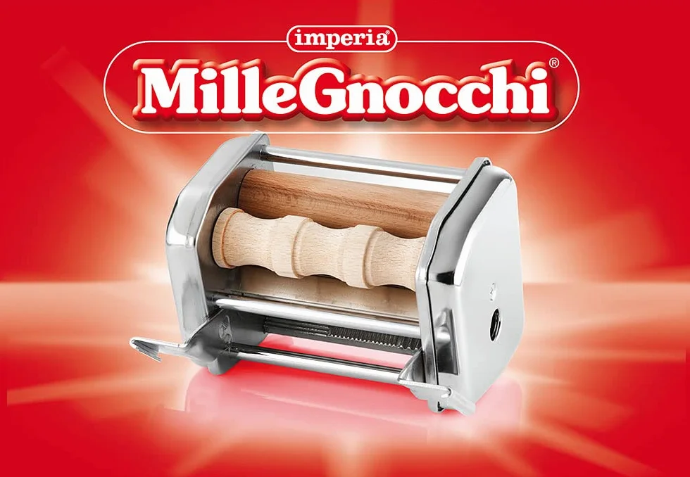Imperia Millegnocchi Accessorio per Pasta Fresca in Acciaio - Crea Cavatelli, Gnocchetti Sardi, Rigatelli