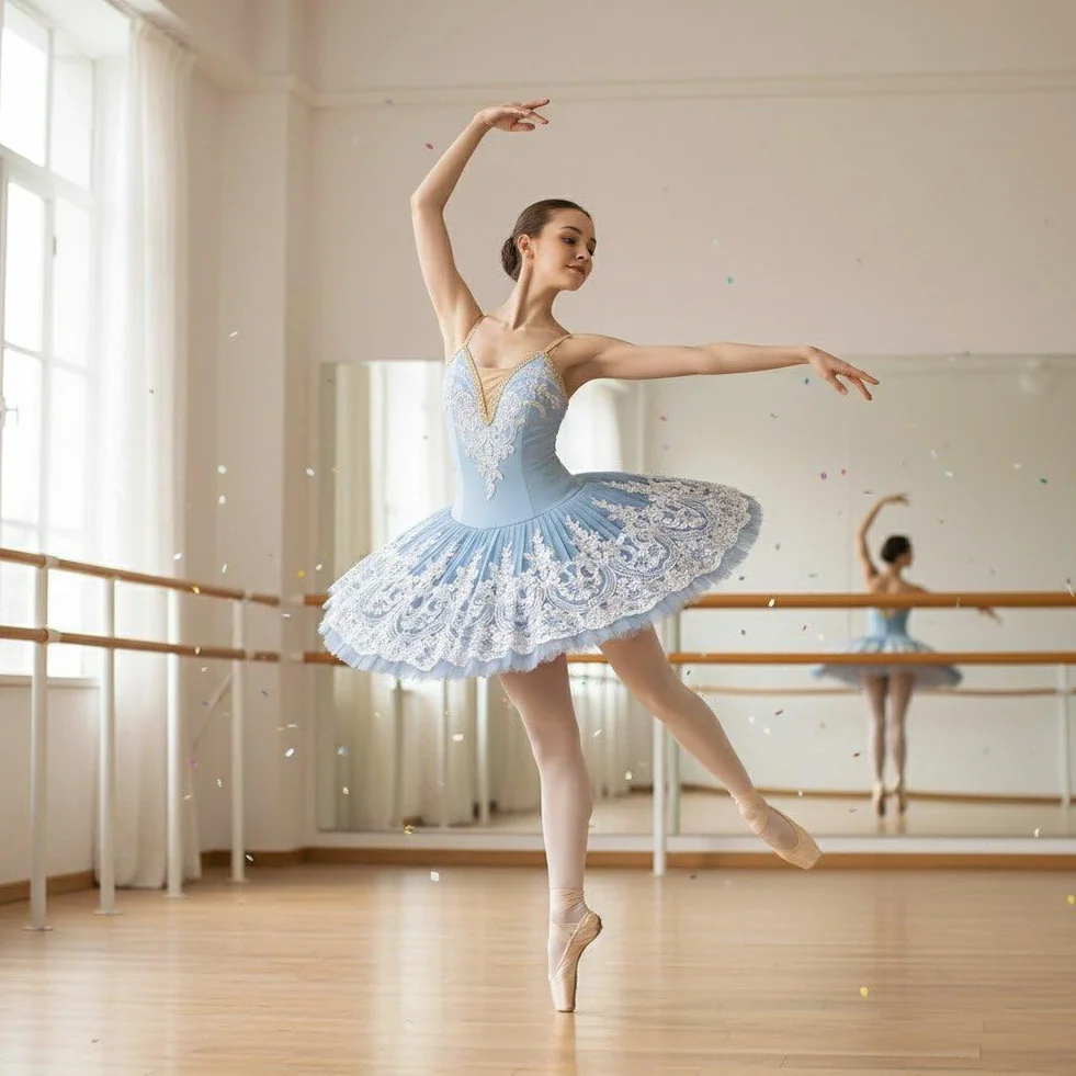 Tutù Balletto Professionale per Lo Spettacolo del Lago dei Cigni, Gonna a Pancake
