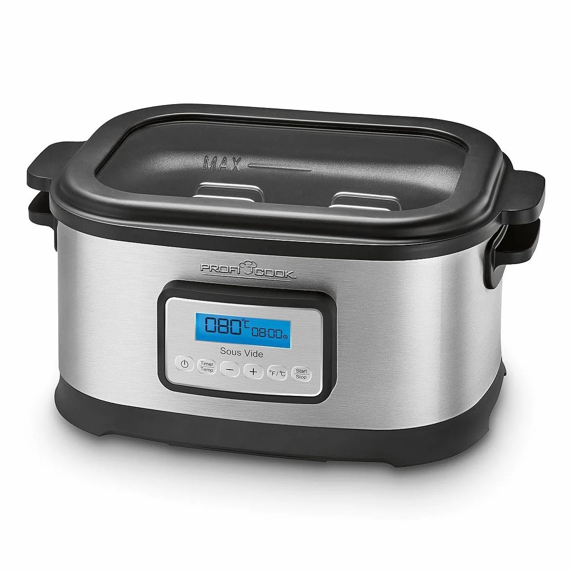 ProfiCook PC-SV 1112 Sous Vide 8,5L con timer 72 ore, slow cooker, yogurtiera, funzione keep warm