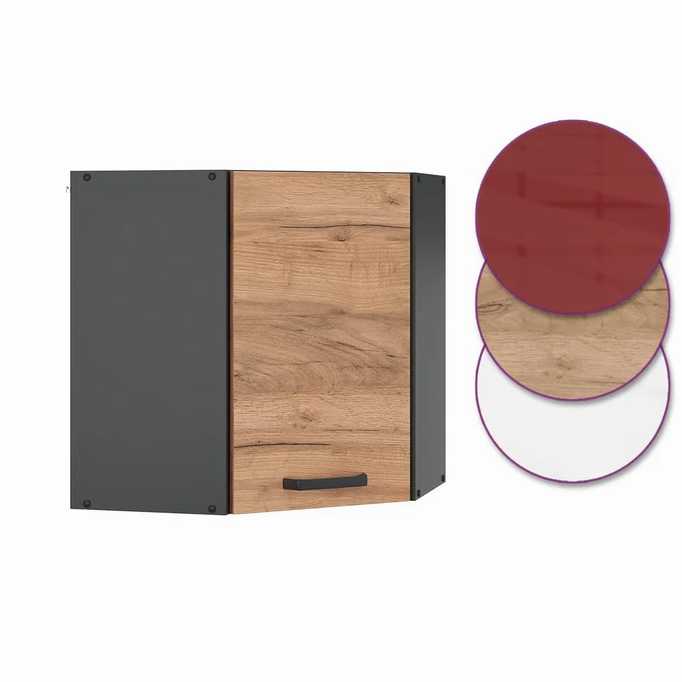 Vicco Mobile angolare da cucina R-Line, Rovere dorato, 57 cm, per la libera combinazione all'interno di sistemi cucina modulari