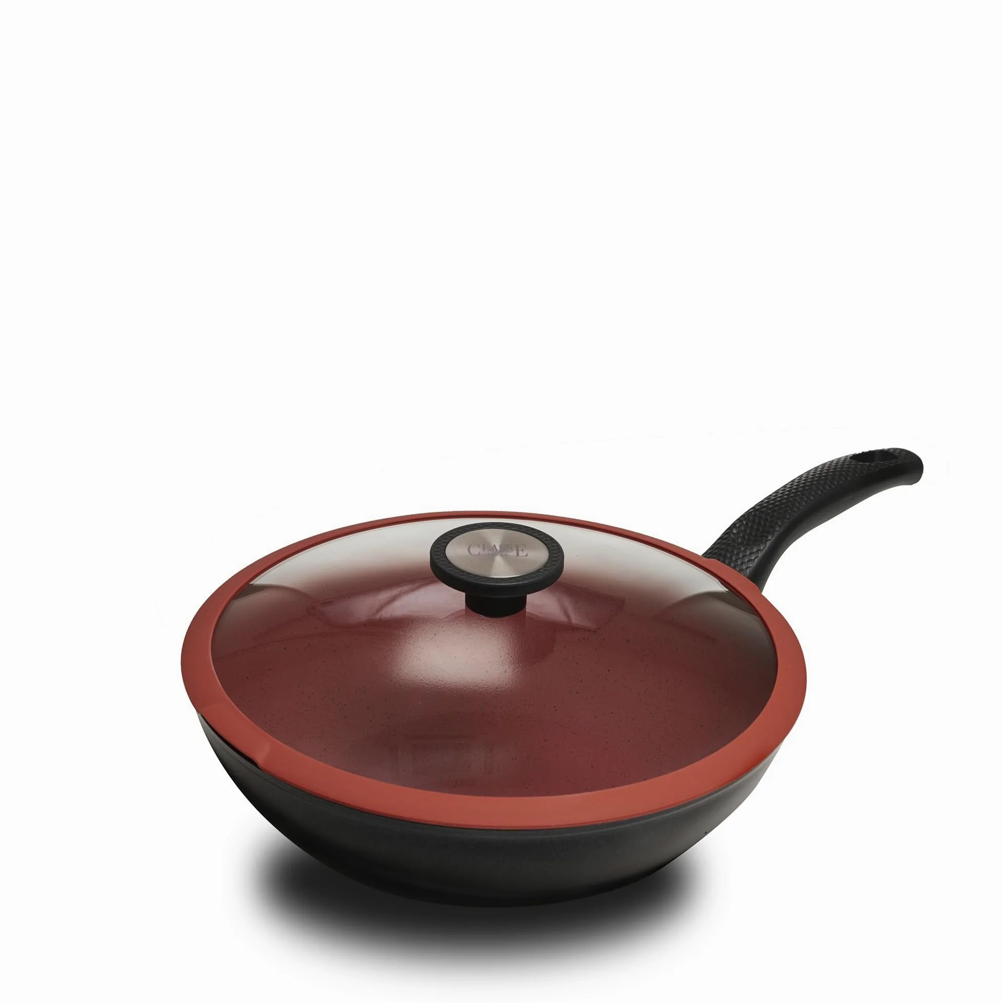CLASSE ITALY, Linea TUSCANY, Wok cm 30 - Antiaderente naturale a 5 strati, alta resistenza, senza PTFE, PFOA, PIOMBO, CADMIO, per Induzione e Fiamma