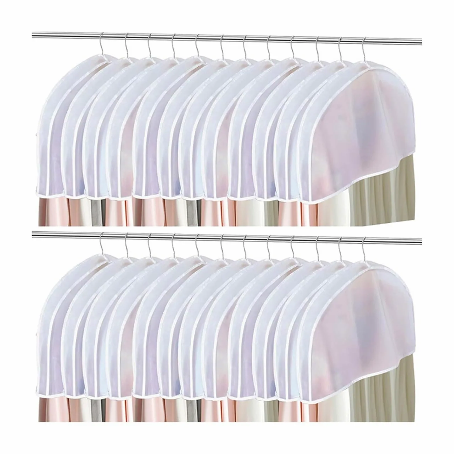 custodie per abiti Garment Covers 24PCS For Hanging Clothes, Dust For, Shoulder For